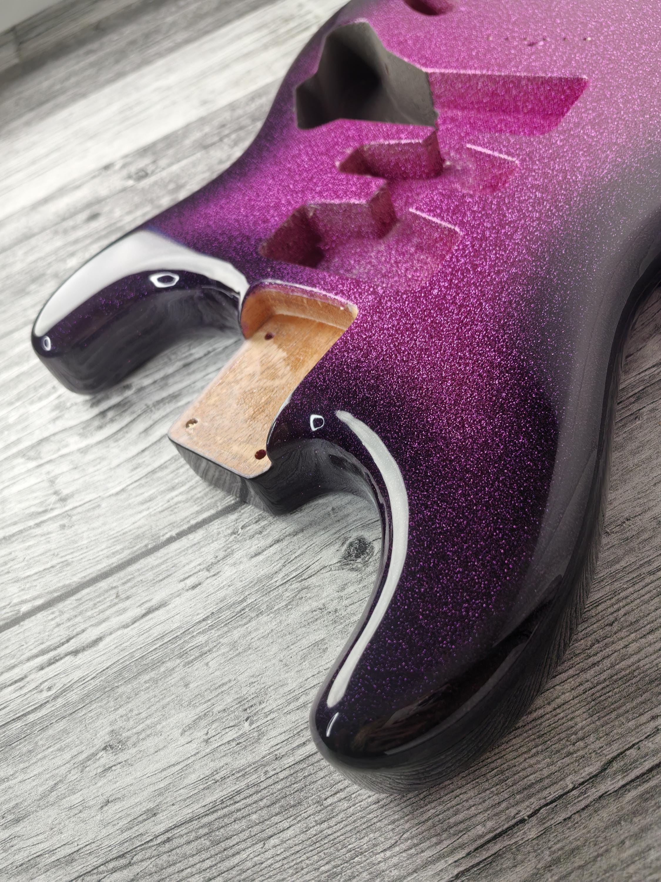 Unicorn Horn Pink 2PC Mahogany ST S-Style Body High Gloss, Hard Tail, Custom Shop Vintage Part Gadget, DIY Building Kit, S-Type Guitar