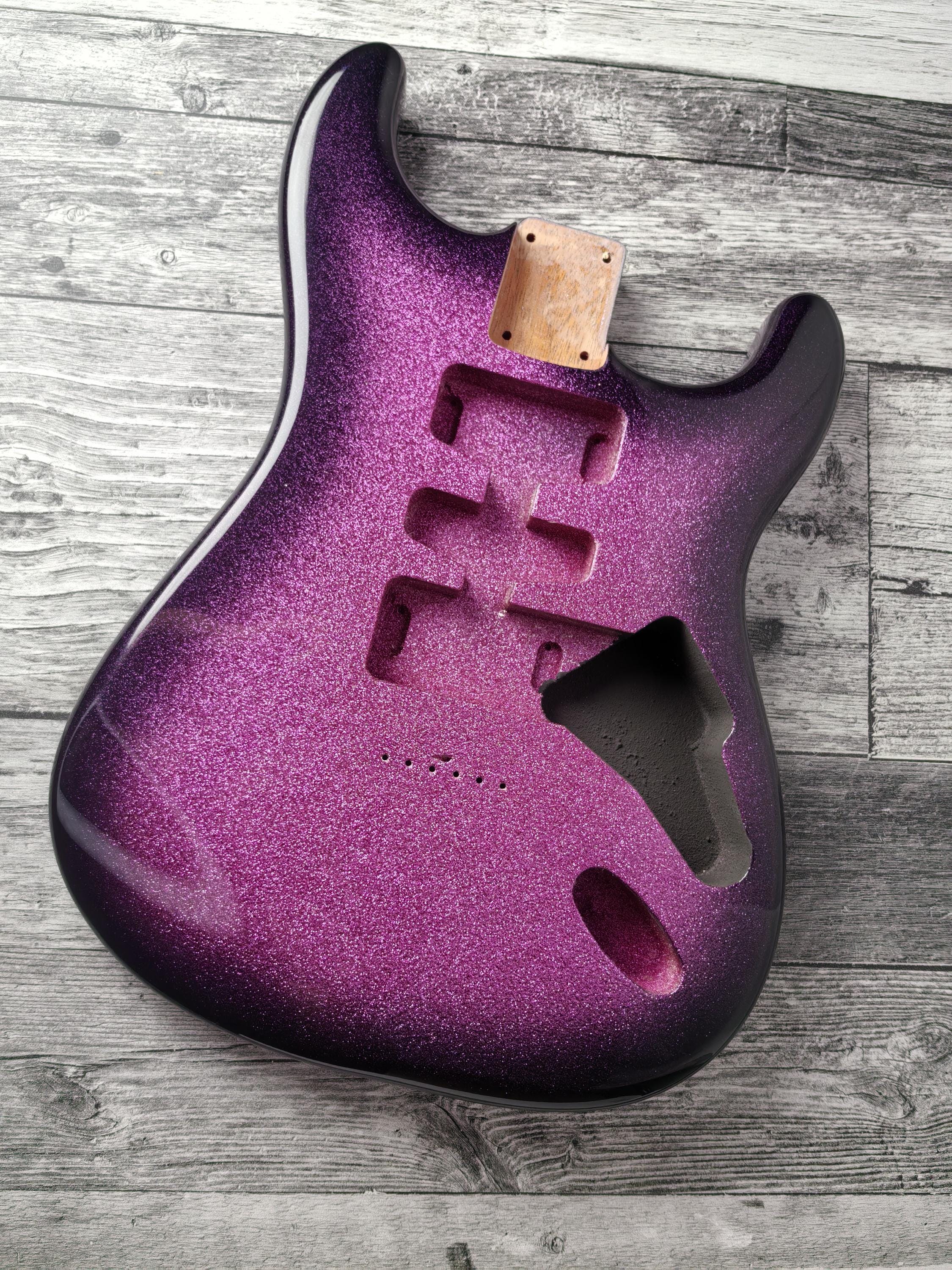Unicorn Horn Pink 2PC Mahogany ST S-Style Body High Gloss, Hard Tail, Custom Shop Vintage Part Gadget, DIY Building Kit, S-Type Guitar