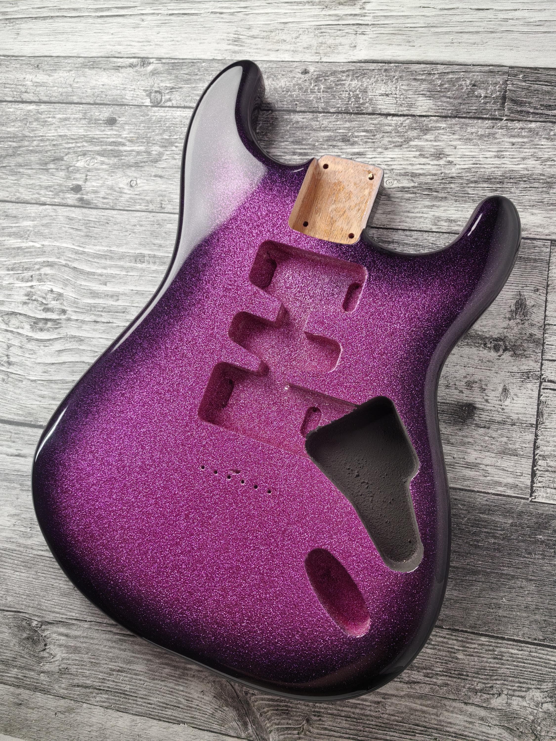 Unicorn Horn Pink 2PC Mahogany ST S-Style Body High Gloss, Hard Tail, Custom Shop Vintage Part Gadget, DIY Building Kit, S-Type Guitar