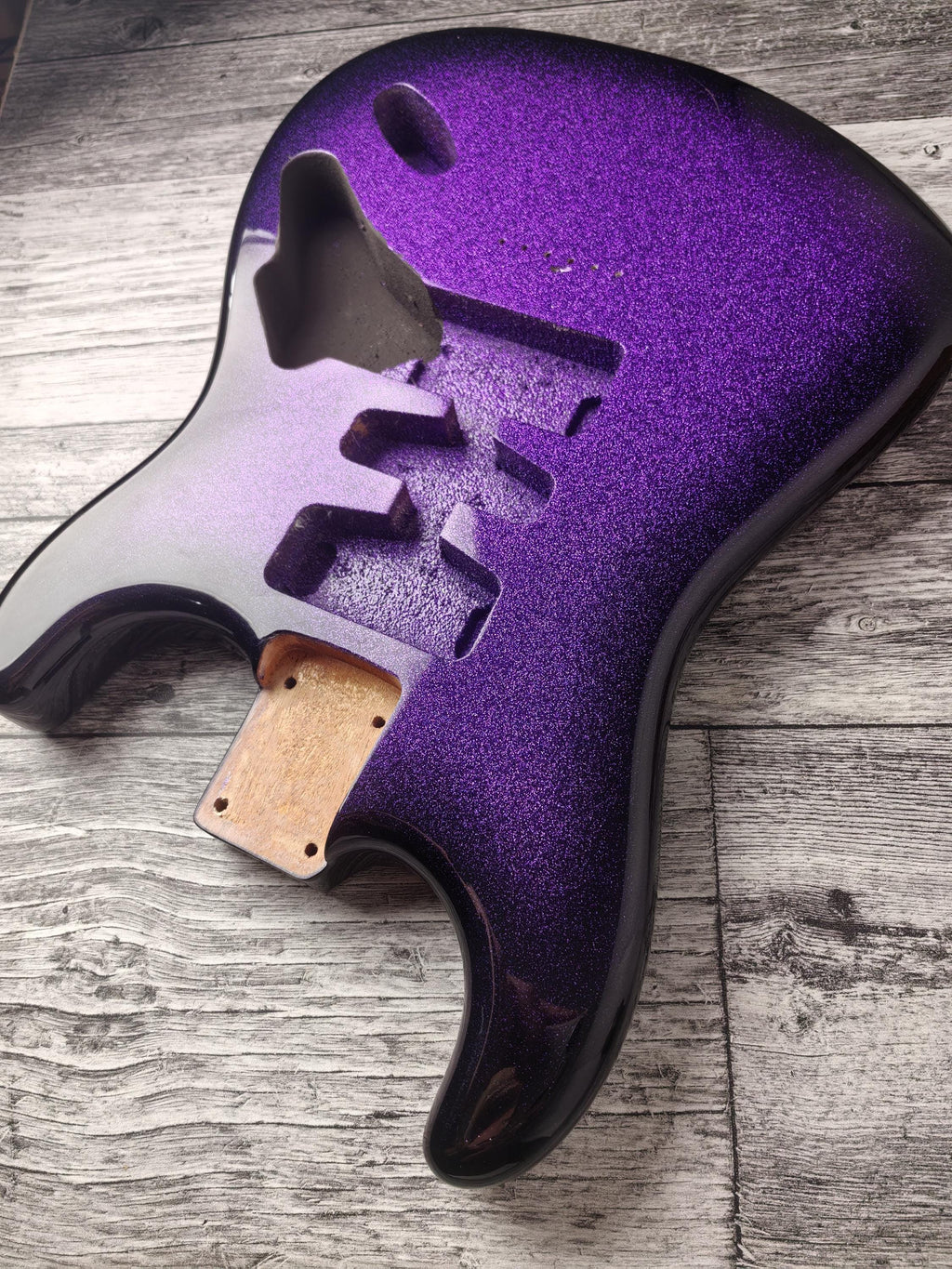 Purple Galaxy Mahogany S-Style Guitar Body, HSH Pickup Route