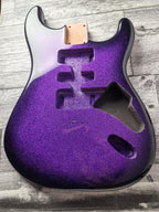 Purple Galaxy Mahogany S-Style Guitar Body, HSH Pickup Route