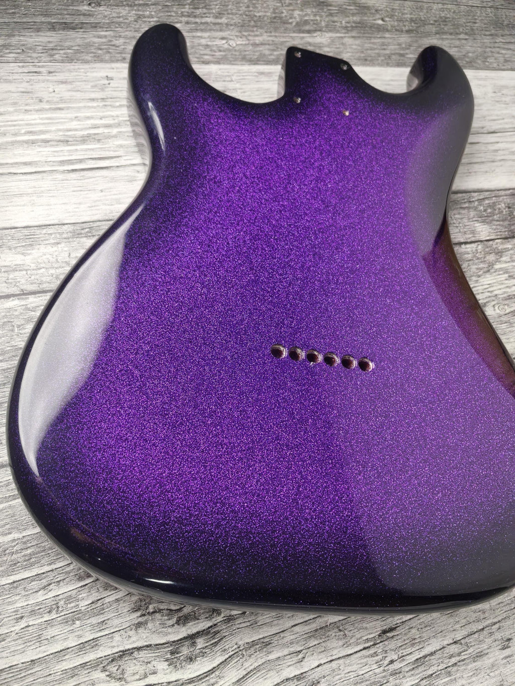 Purple Galaxy Mahogany S-Style Guitar Body, HSH Pickup Route