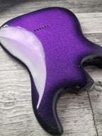 Purple Galaxy Mahogany S-Style Guitar Body, HSH Pickup Route