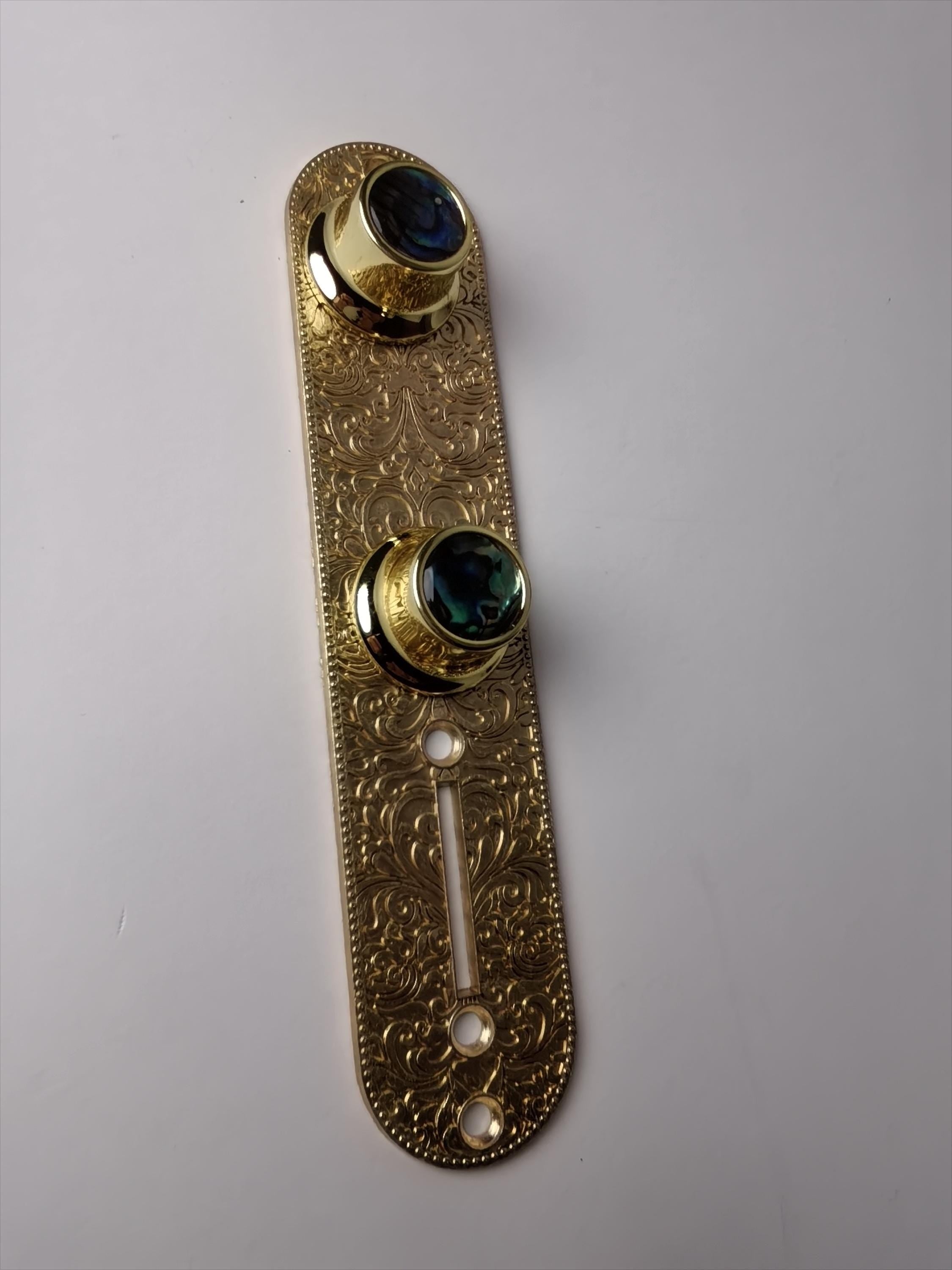 Tl Plate with Knobs Gold , Electric Guitar And Bass, Rare Custom Shop Accessory, Vintage Build Kit,