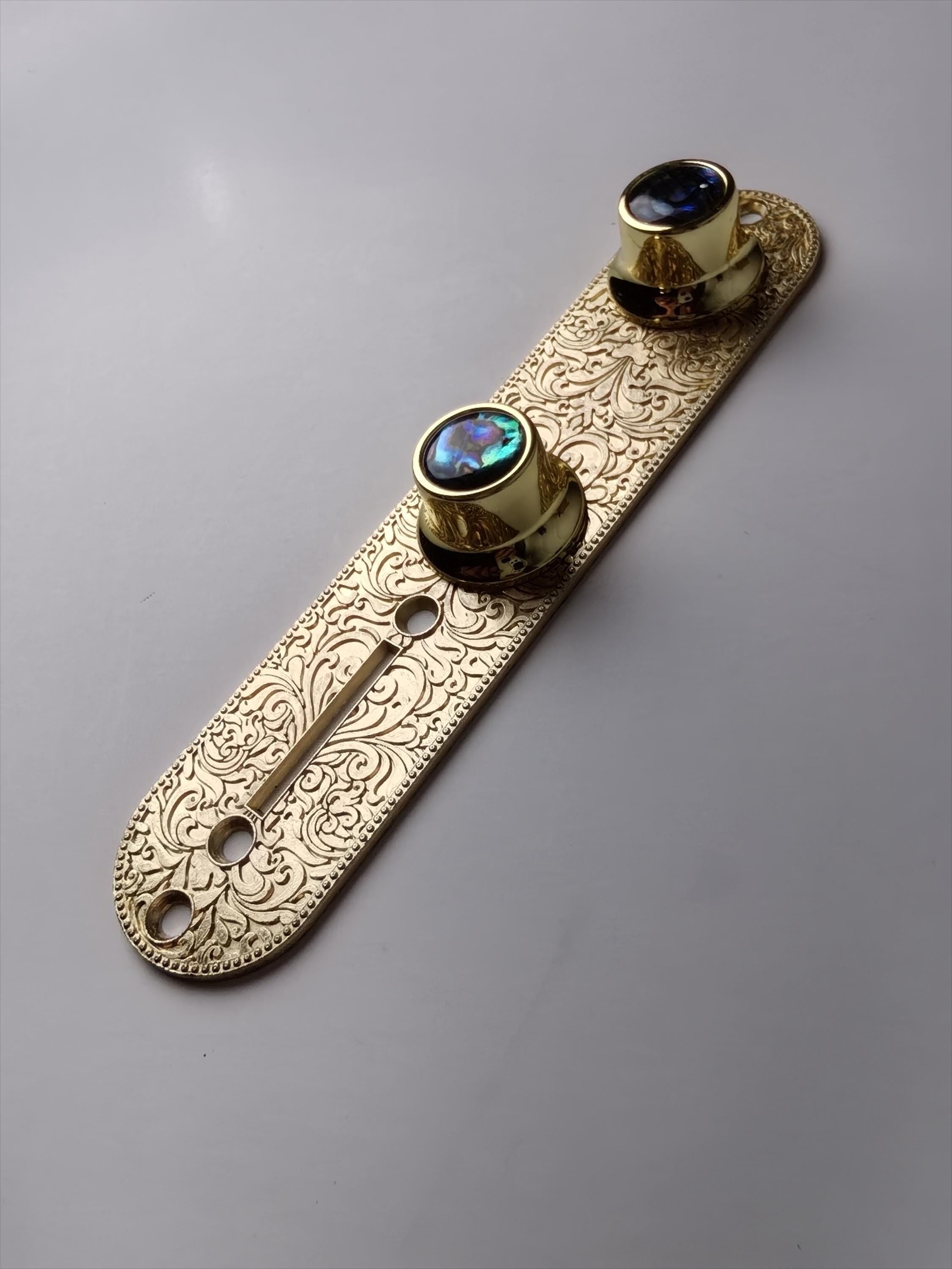 Tl Plate with Knobs Gold , Electric Guitar And Bass, Rare Custom Shop Accessory, Vintage Build Kit,