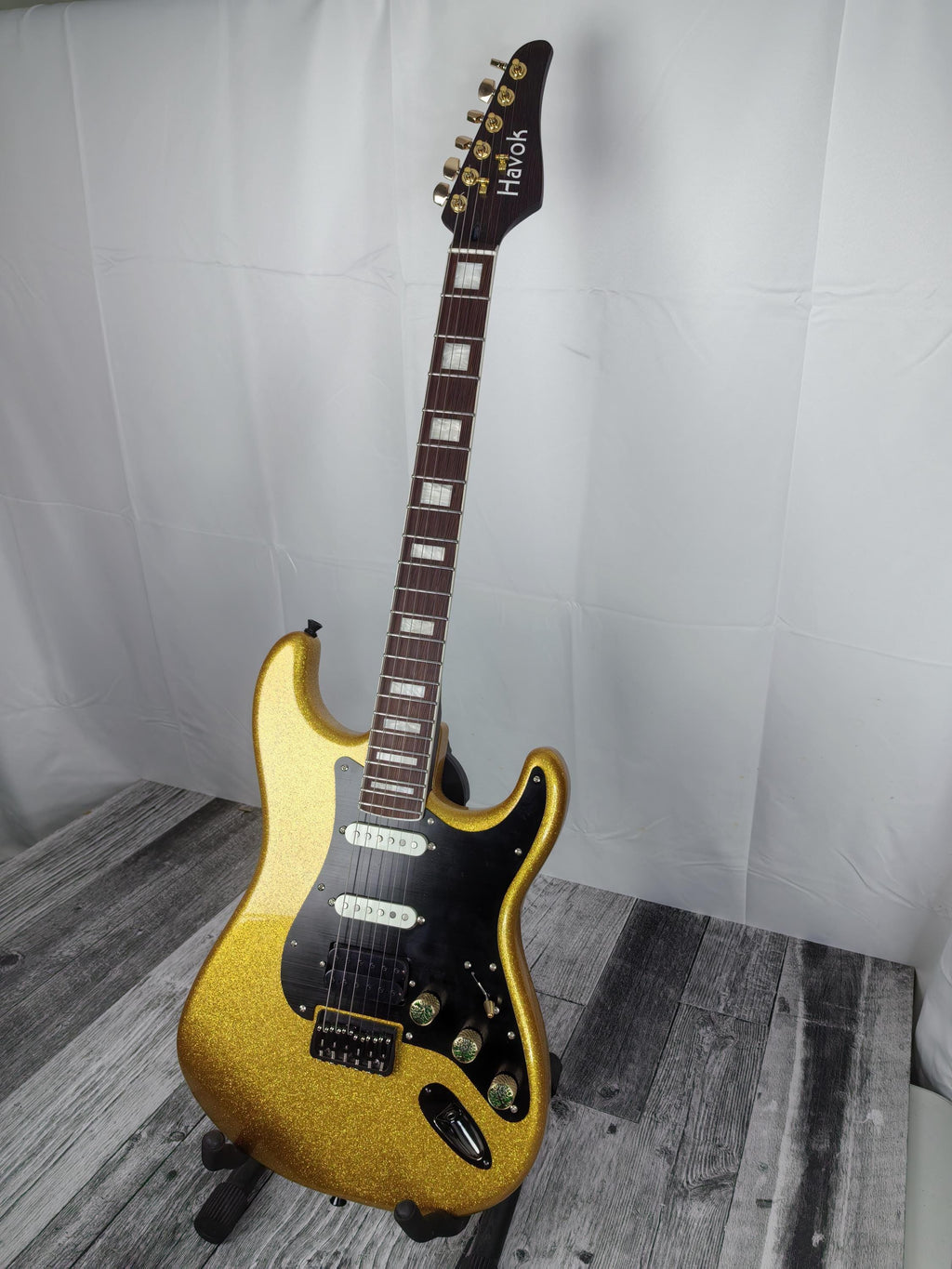 Havok Electric Guitar St Shape Hard Case Stainless Steel Frets High Quality