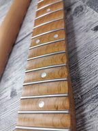 Scalloped Roasted Maple Satin  Neck Stainless Steel Jescar Frets Guitar Neck Customized High End Guitar Part.