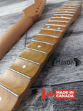 Scalloped Roasted Maple Satin  Neck Stainless Steel Jescar Frets Guitar Neck Customized High End Guitar Part.