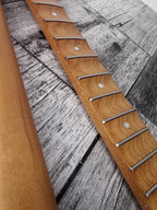 Scalloped Roasted Maple Satin  Neck Stainless Steel Jescar Frets Guitar Neck Customized High End Guitar Part.