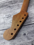 27 inch Roasted Maple Baritone Guitar Neck, S Style, 22 Nickel Frets, Satin Finish