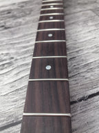 27 inch Roasted Maple Baritone Guitar Neck, S Style, 22 Nickel Frets, Satin Finish