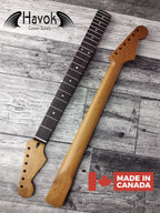 27 inch Roasted Maple Baritone Guitar Neck, S Style, 22 Nickel Frets, Satin Finish