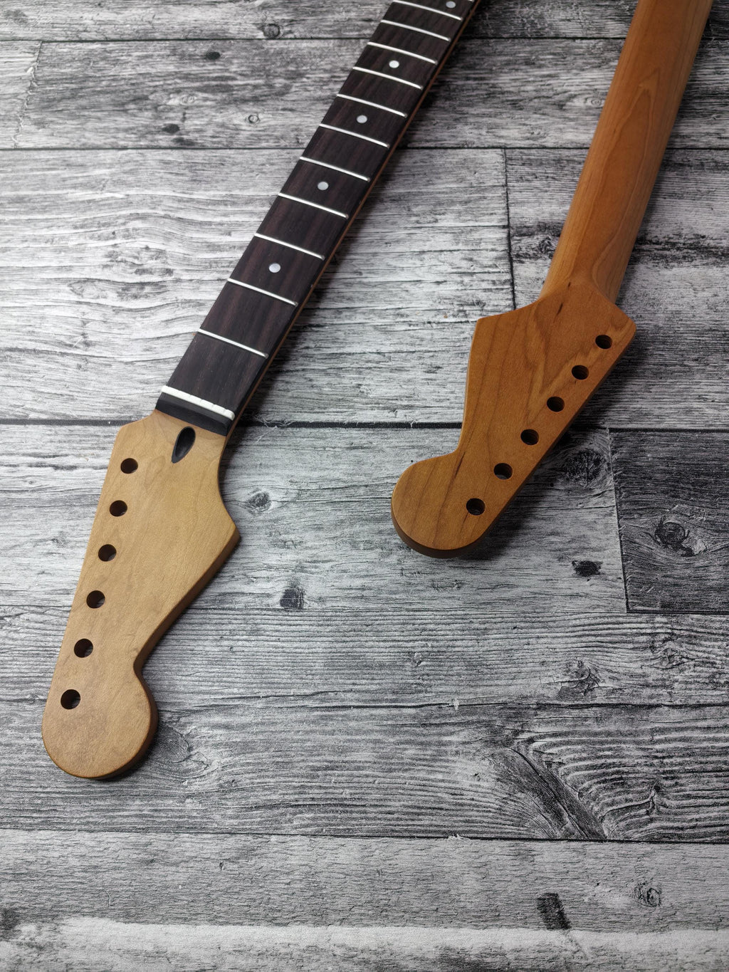 27 inch Roasted Maple Baritone Guitar Neck, S Style, 22 Nickel Frets, Satin Finish