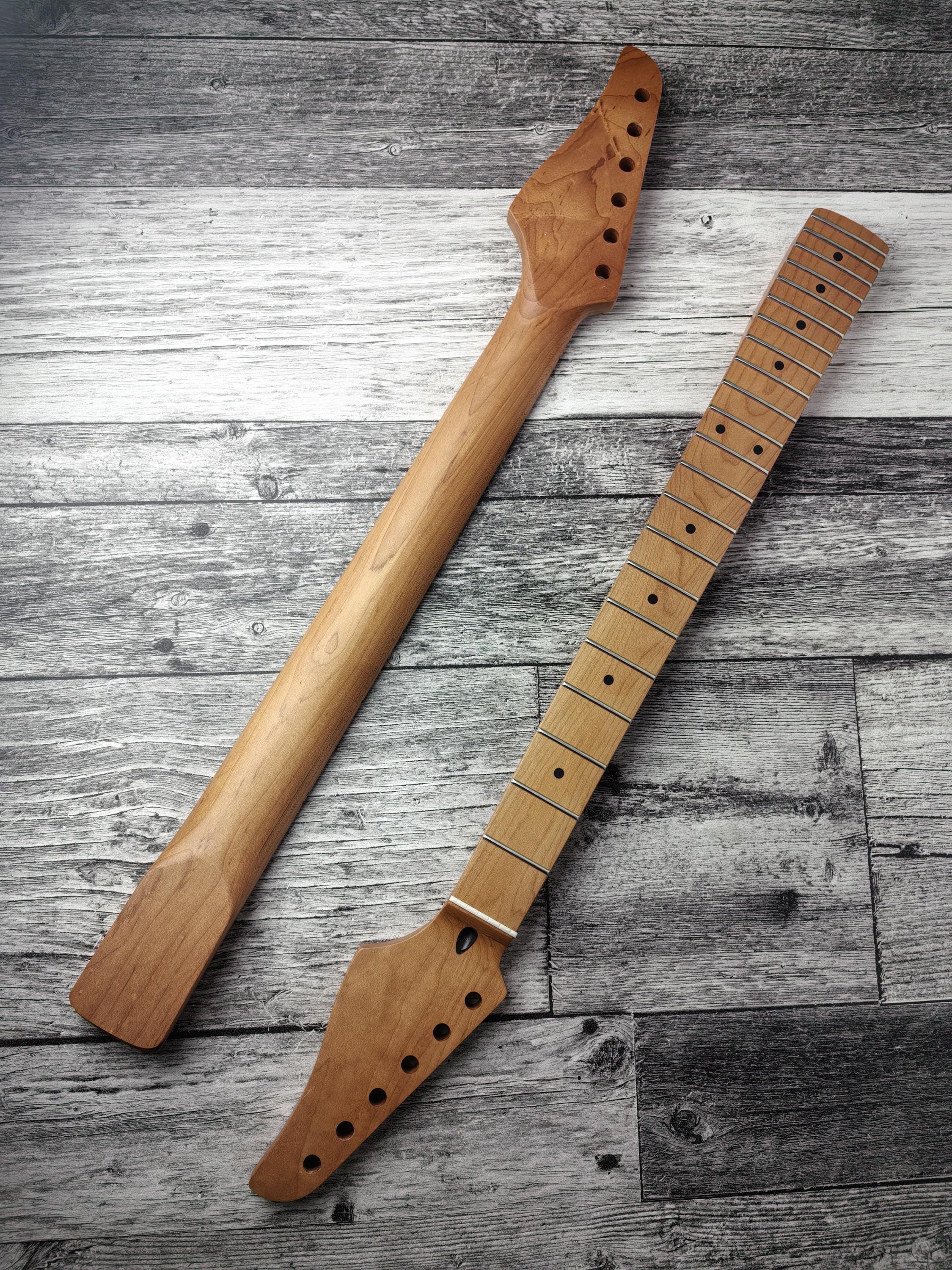 Roasted Maple Electric Guitar Neck, 22 Jumbo Stainless Steel Frets