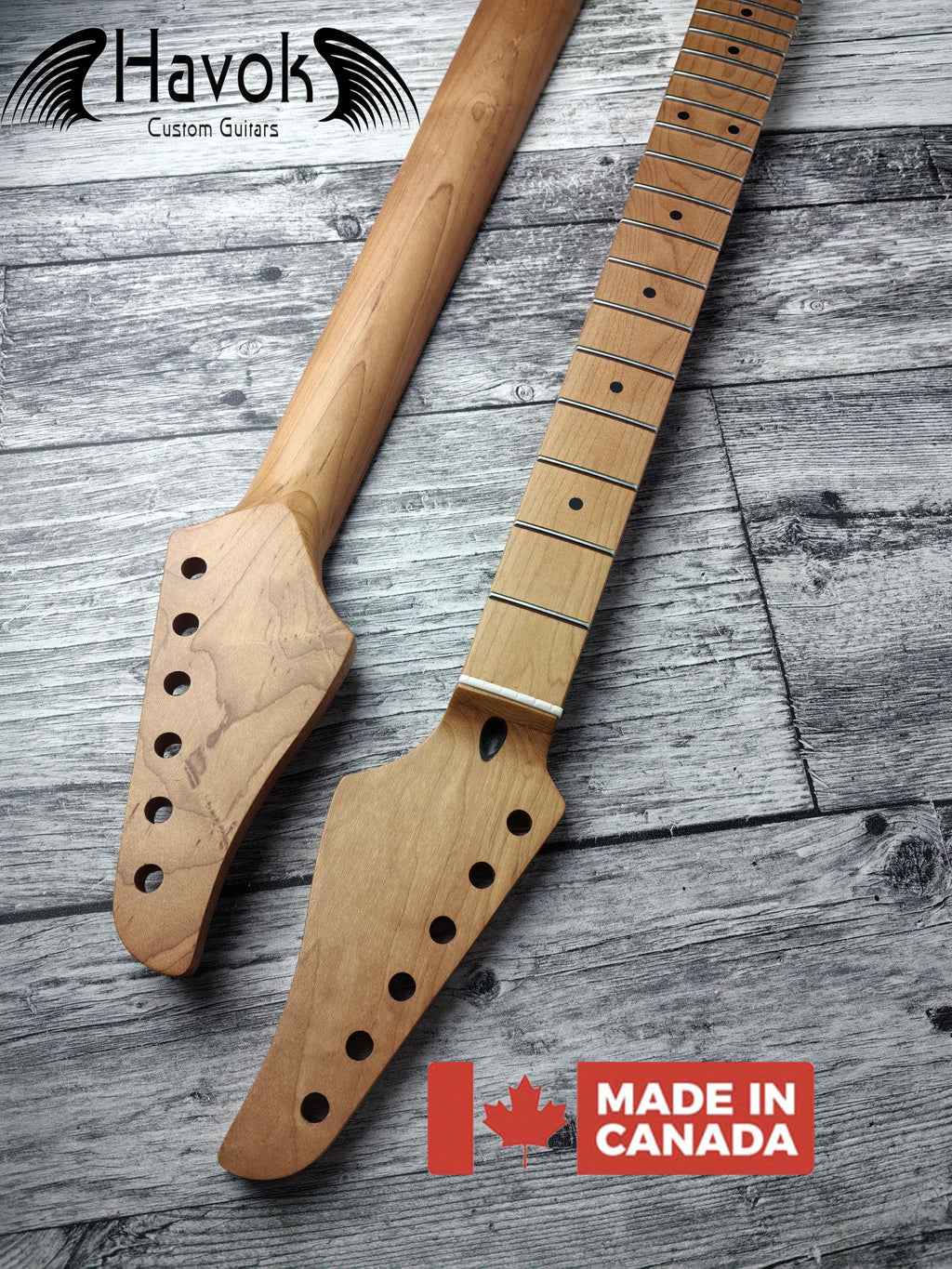 Roasted Maple Electric Guitar Neck, 22 Jumbo Stainless Steel Frets