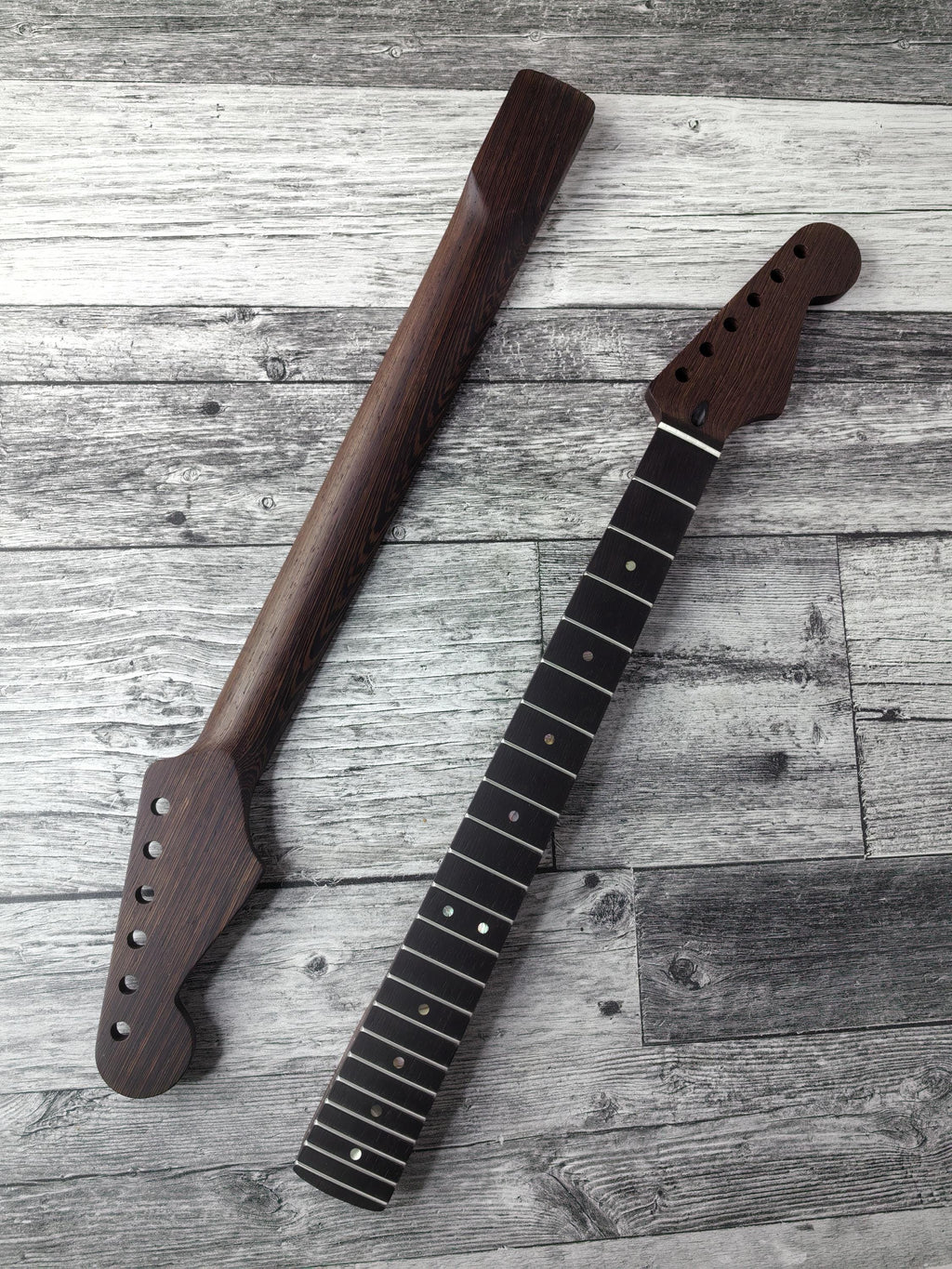 Wenge ST Guitar Neck, 22 Frets, Nickel Silver, Electric Guitar Build
