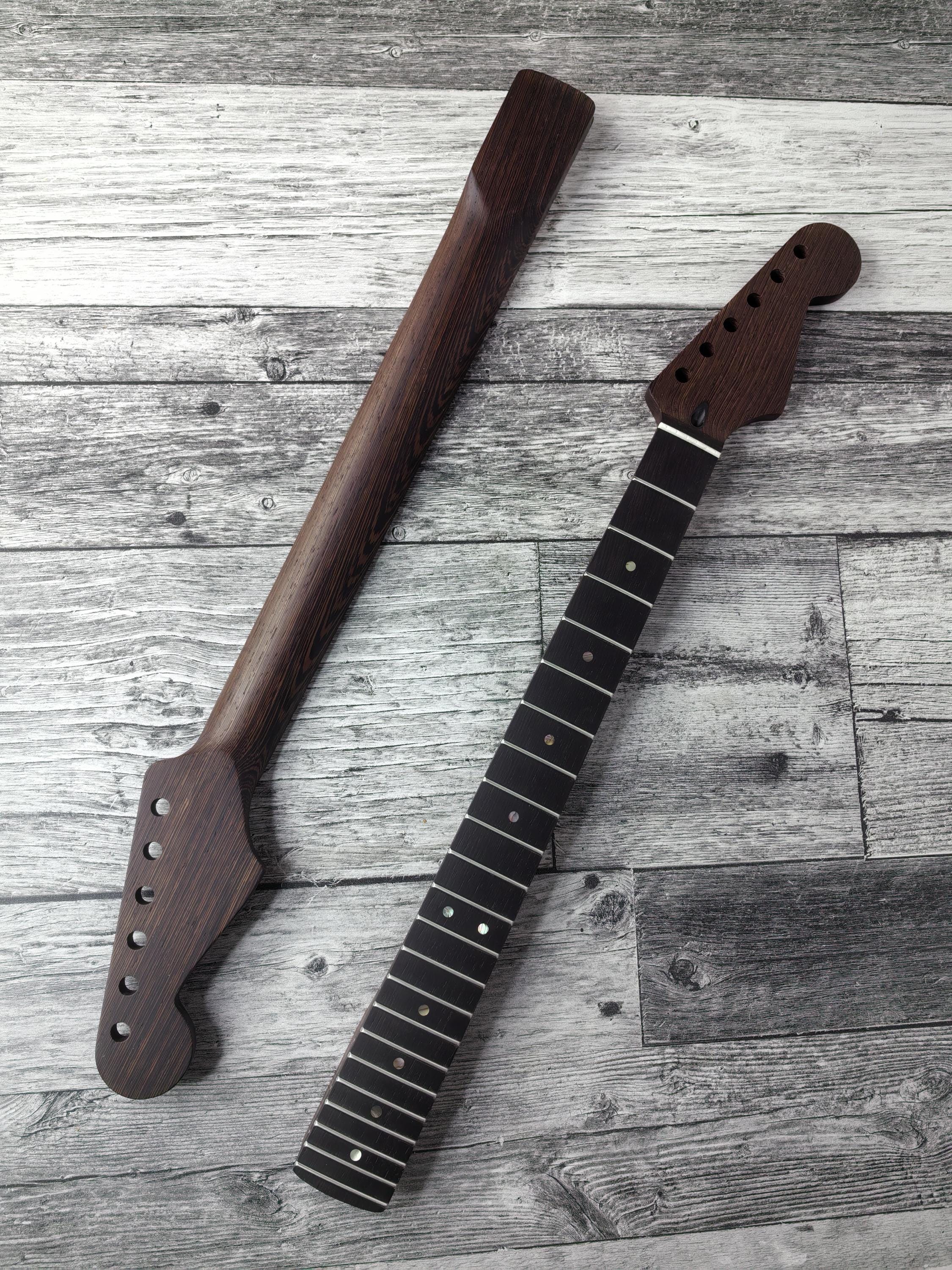 Wenge ST Guitar Neck, 22 Frets, Nickel Silver, Electric Guitar Build