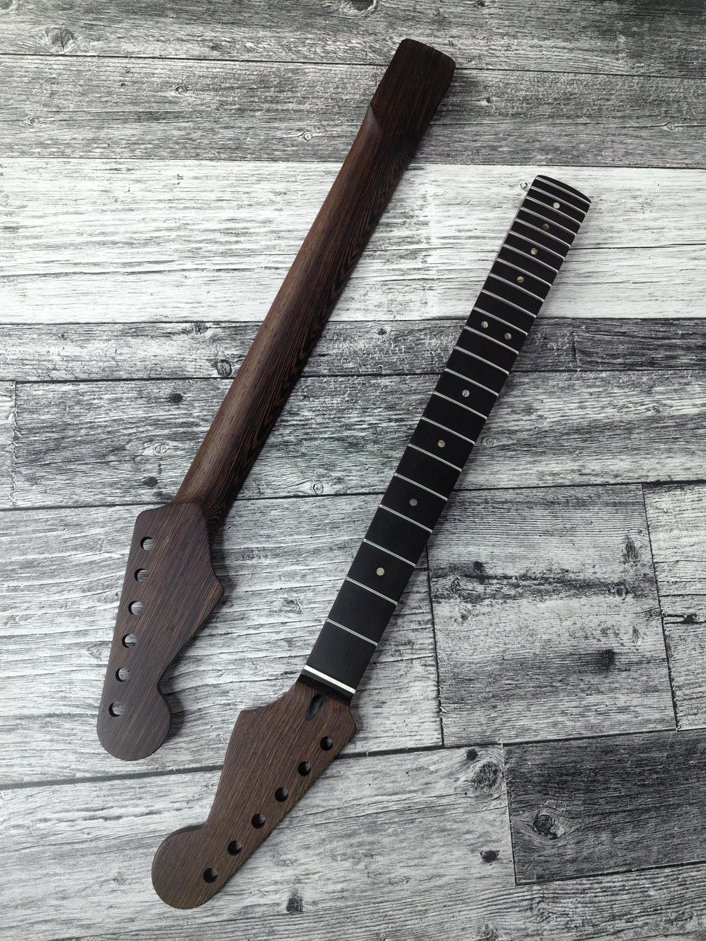 Wenge ST Guitar Neck, 22 Frets, Nickel Silver, Electric Guitar Build