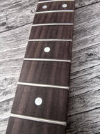 27 inch Roasted Maple Baritone Guitar Neck, S Style, 22 Nickel Frets, Satin Finish