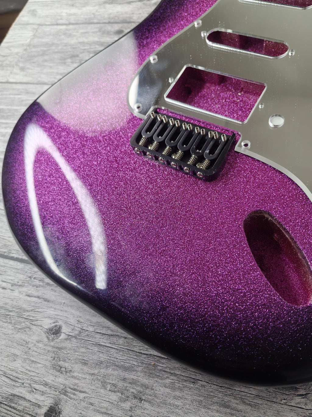 Guitar Kit 2 Piece Pink Mahogany Body Wenge Neck With Hardware, Hight Quality Electric Guitar Neck