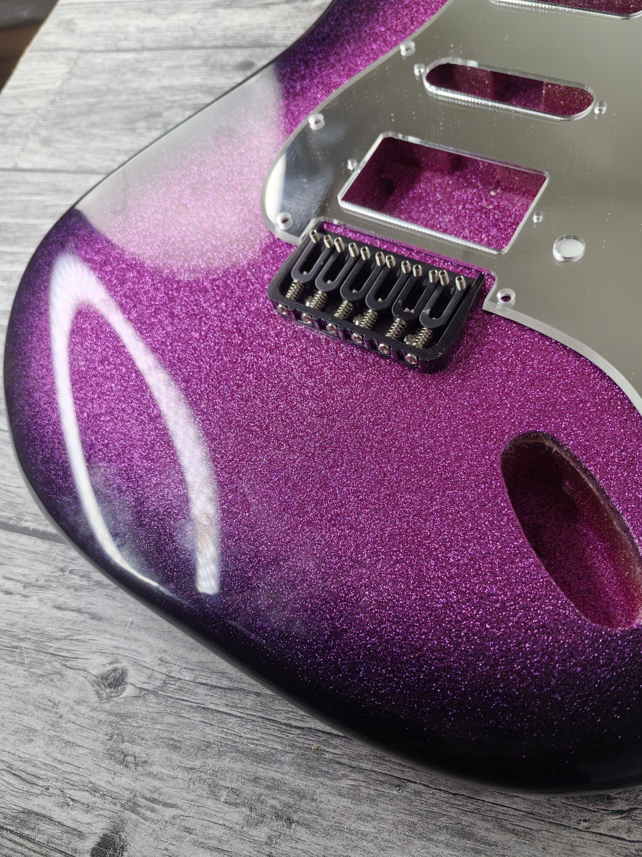 Guitar Kit 2 Piece Pink Mahogany Body Wenge Neck With Hardware, Hight Quality Electric Guitar Neck