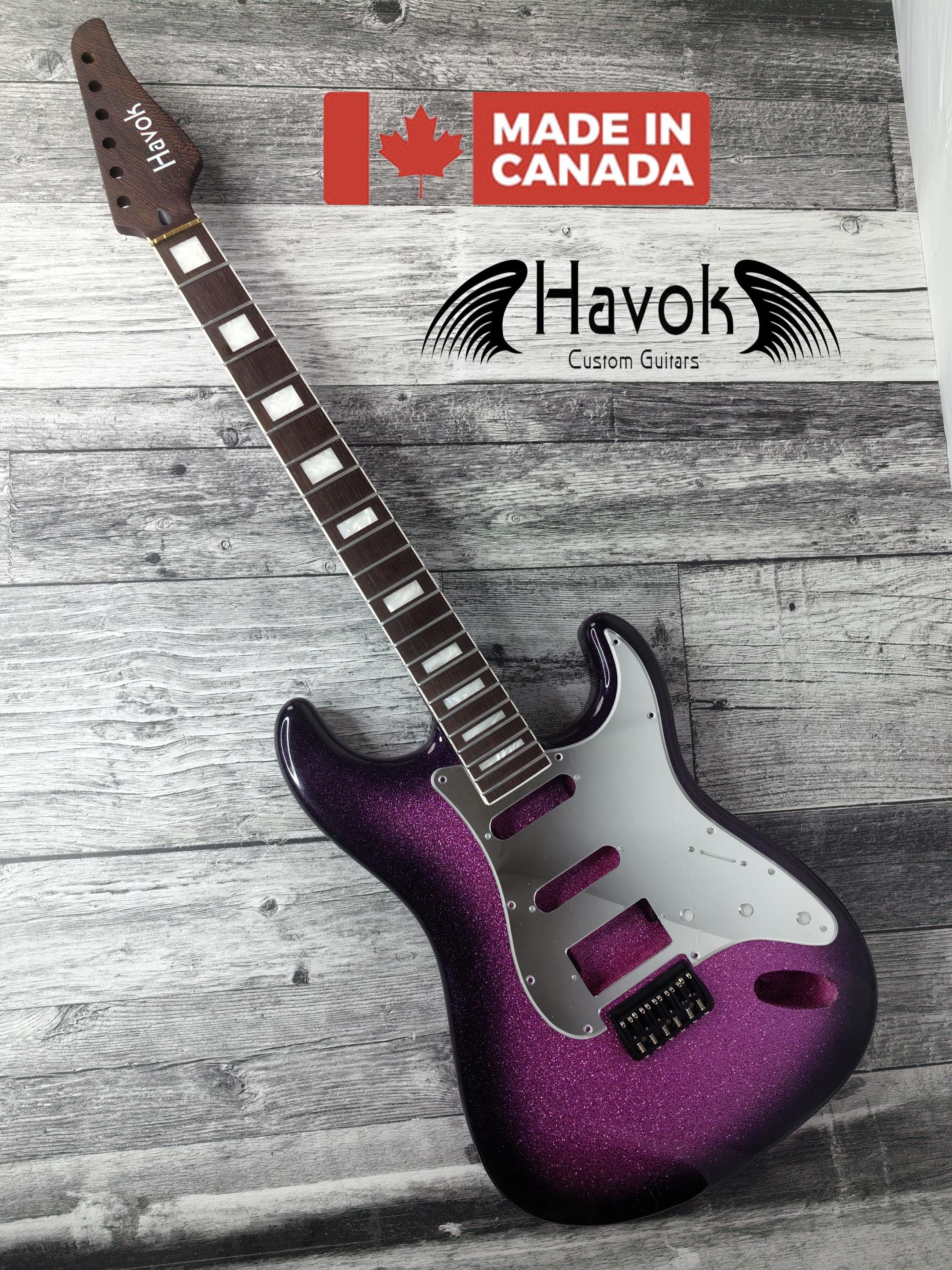 Guitar Kit 2 Piece Pink Mahogany Body Wenge Neck With Hardware, Hight Quality Electric Guitar Neck
