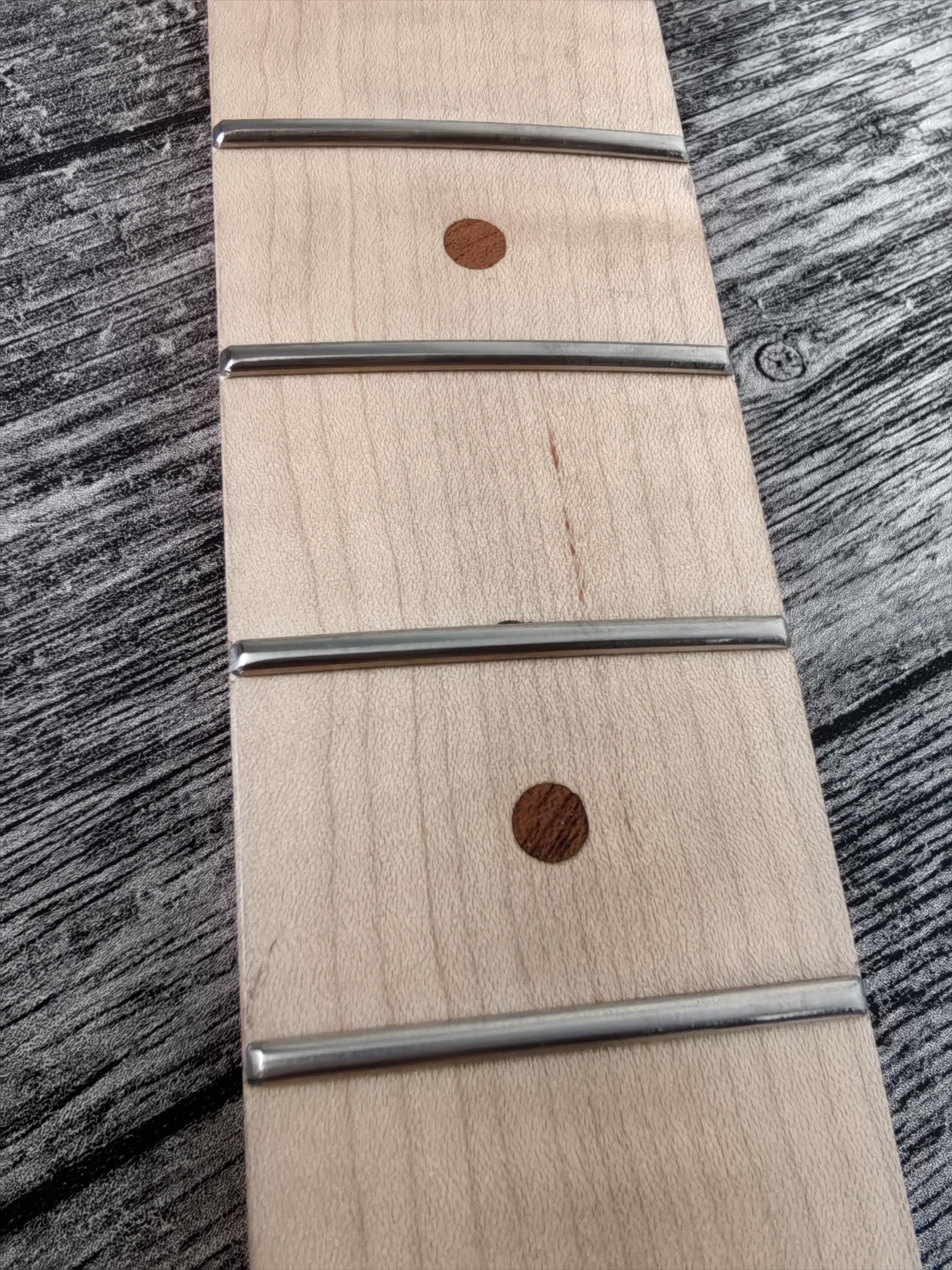 Mahogany Neck flame Maple Board Stainless Steel Jescar Frets Guitar Neck