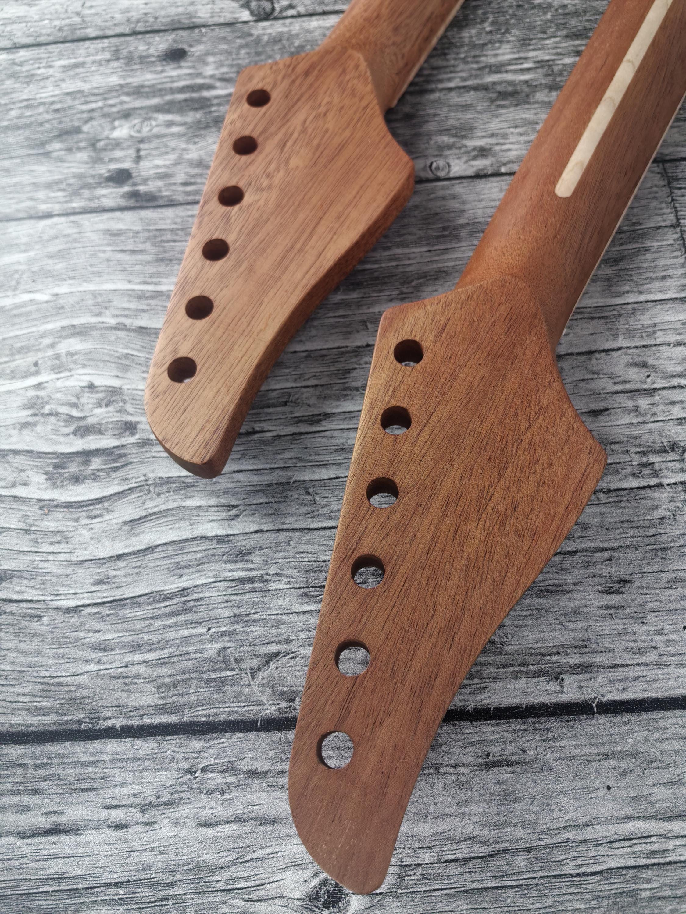 Mahogany Neck flame Maple Board Stainless Steel Jescar Frets Guitar Neck