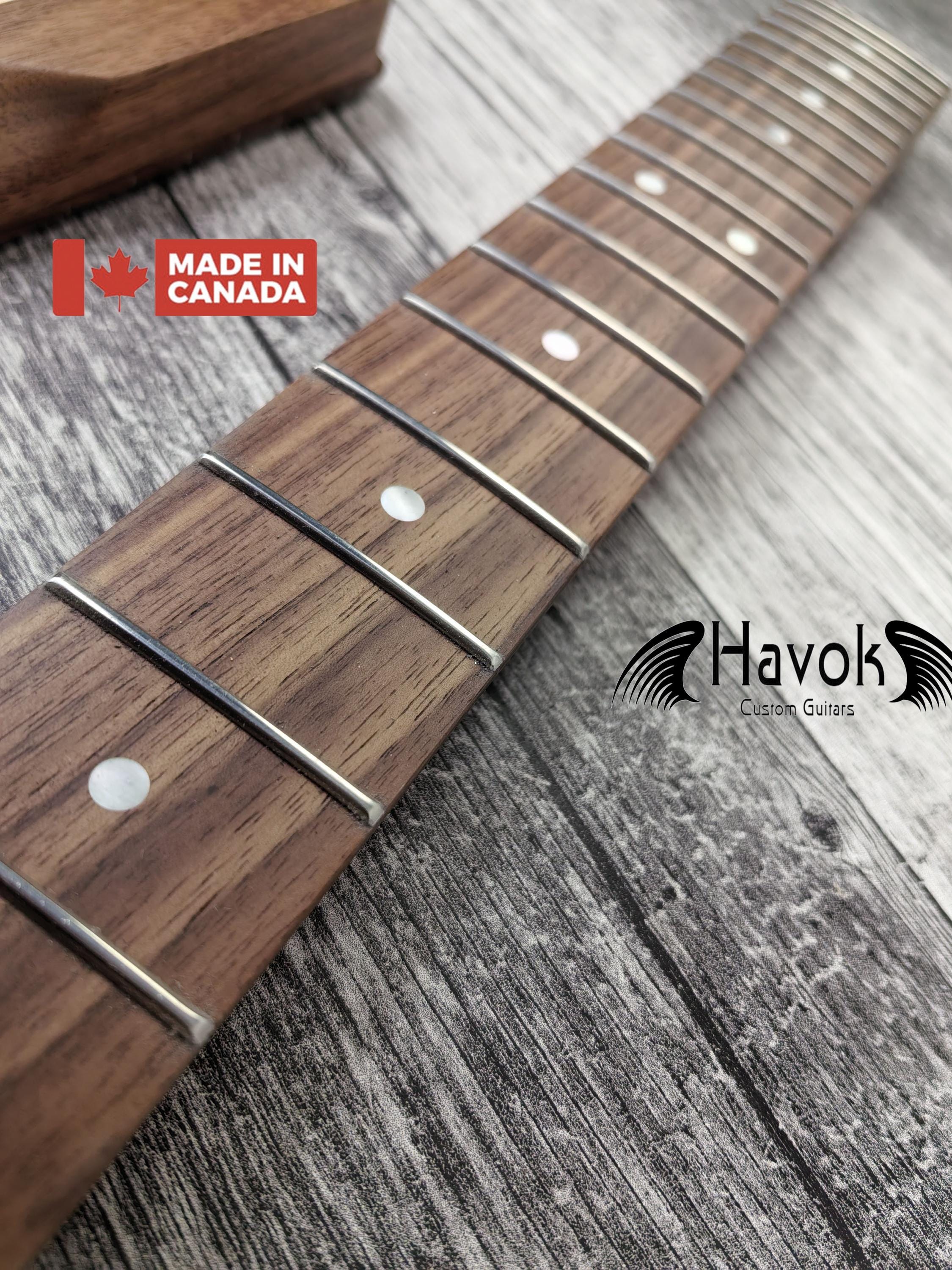 Walnut Electric Guitar Neck 22 Frets Stainless Steel frets Top Quality Havok