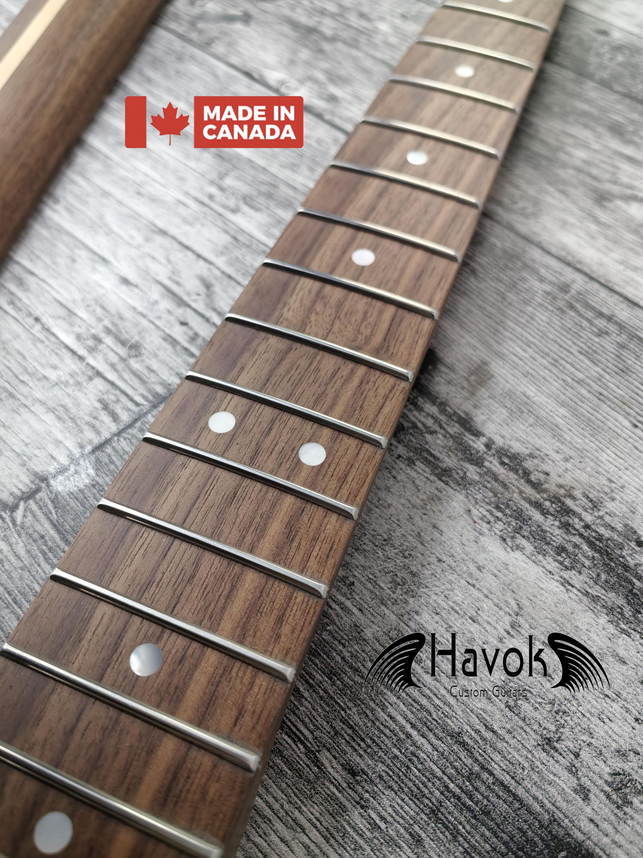 Walnut Electric Guitar Neck 22 Frets Stainless Steel frets Top Quality Havok