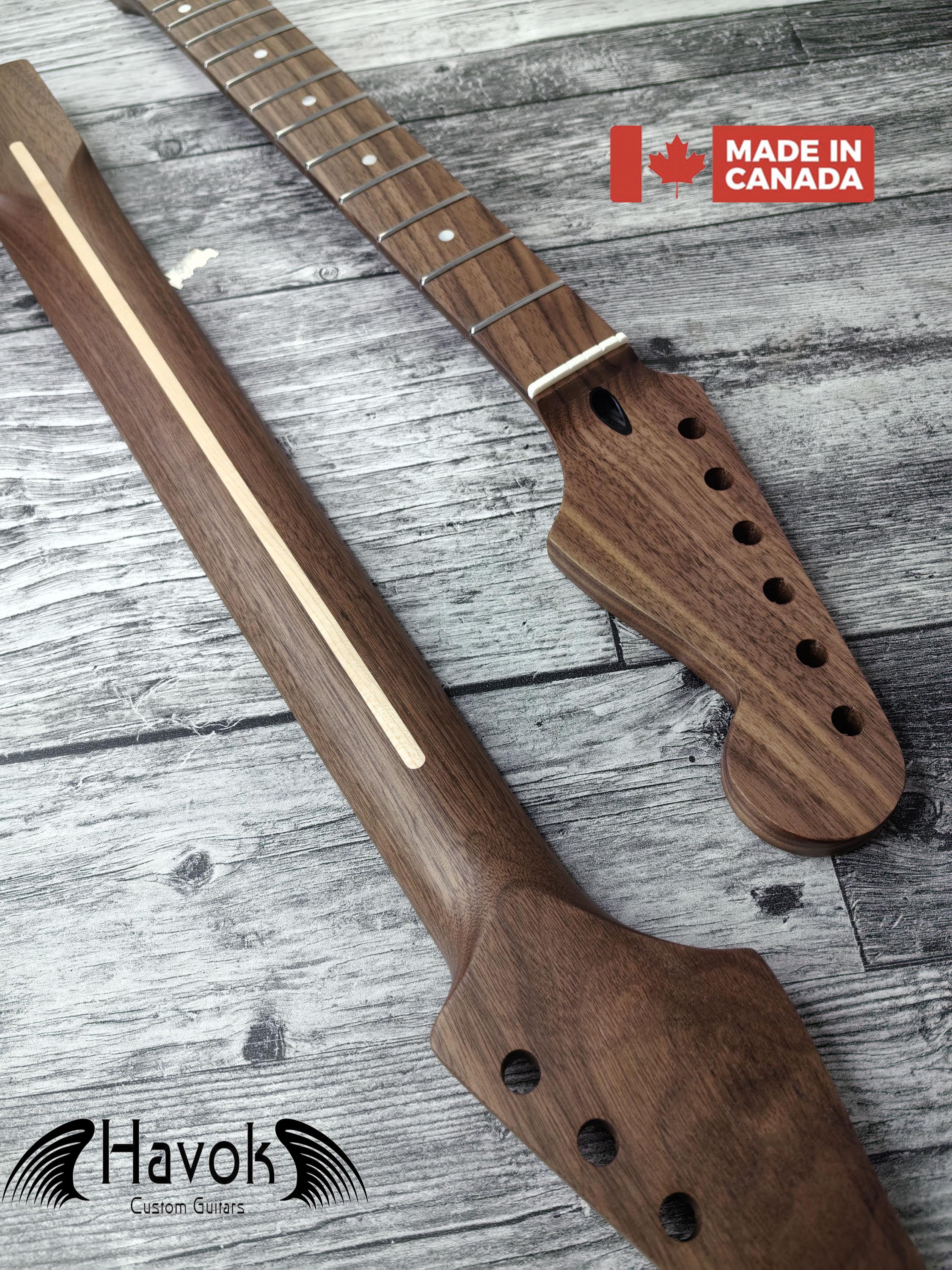 Walnut Electric Guitar Neck 22 Frets Stainless Steel frets Top Quality Havok