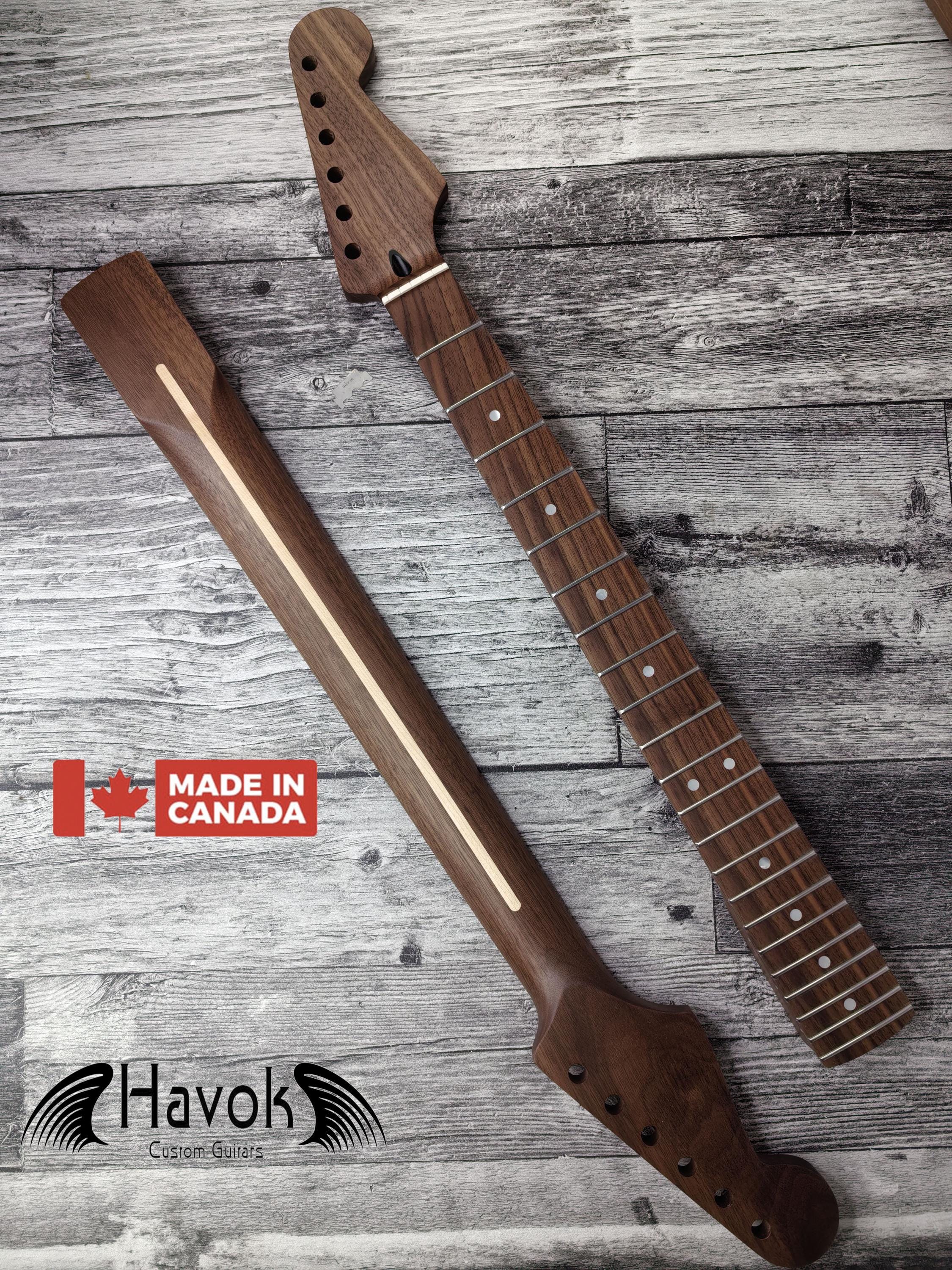 Walnut Electric Guitar Neck 22 Frets Stainless Steel frets Top Quality Havok