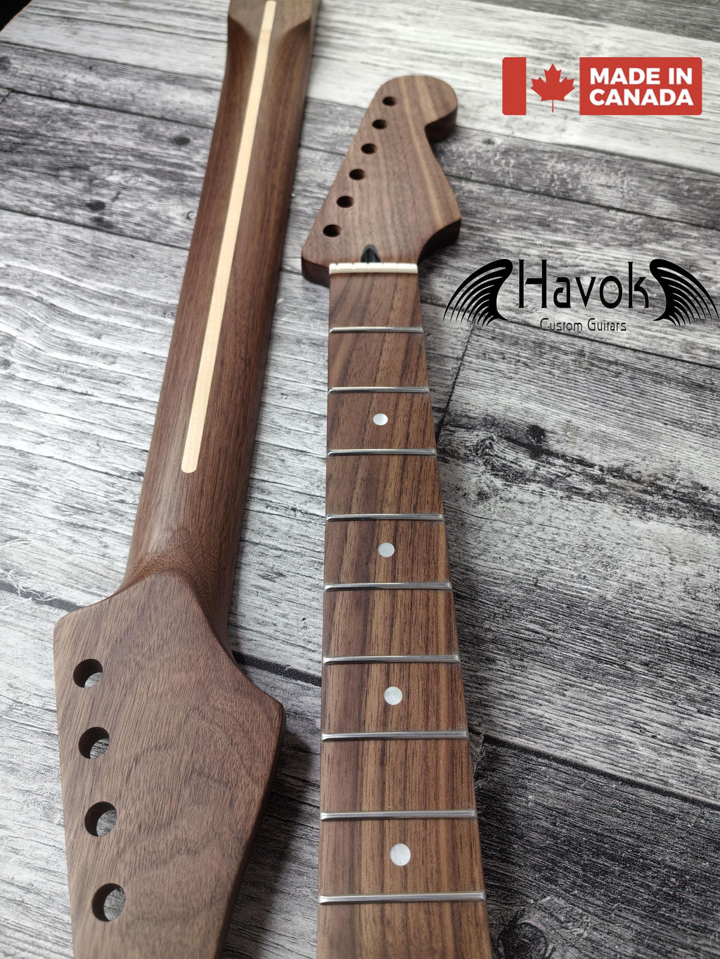 Walnut Electric Guitar Neck 22 Frets Stainless Steel frets Top Quality Havok