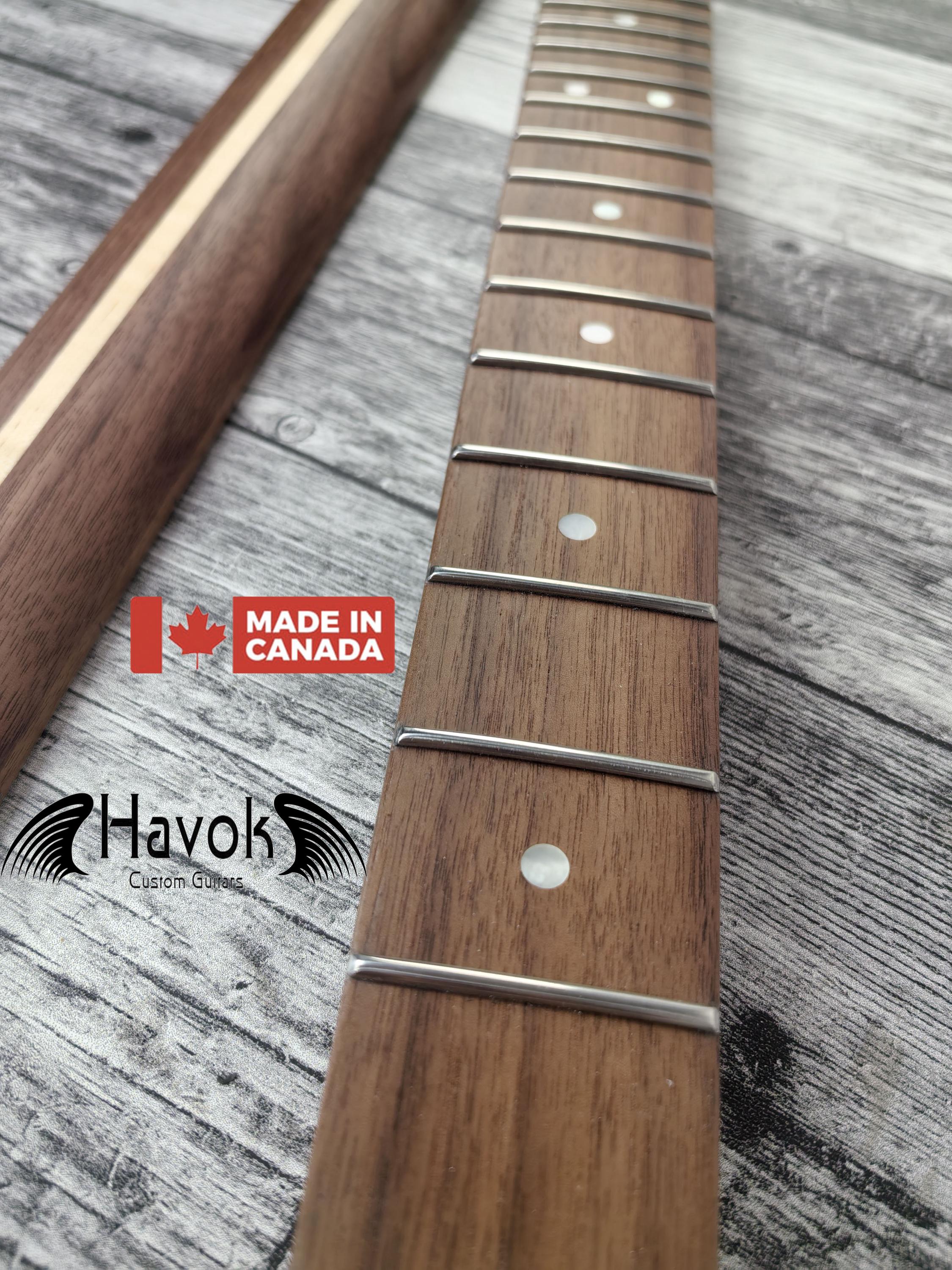 Walnut Electric Guitar Big headstock Neck 22 Frets Stainless Steel frets Top Quality Havok