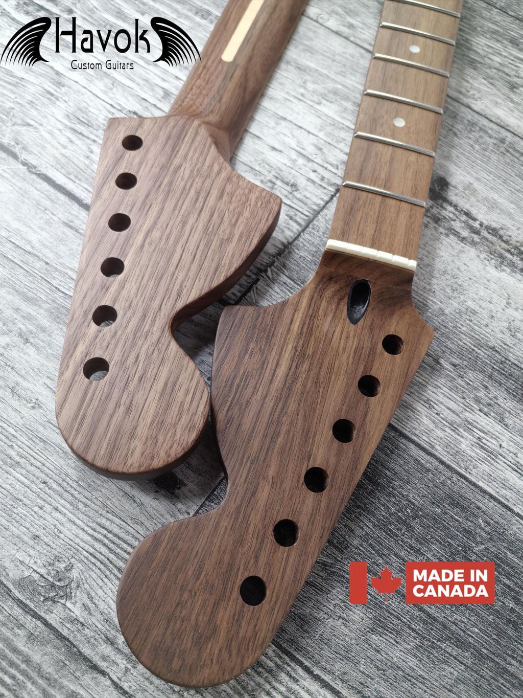 Walnut Electric Guitar Big headstock Neck 22 Frets Stainless Steel frets Top Quality Havok