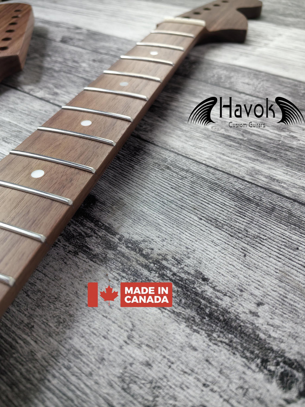 Walnut Electric Guitar Big headstock Neck 22 Frets Stainless Steel frets Top Quality Havok