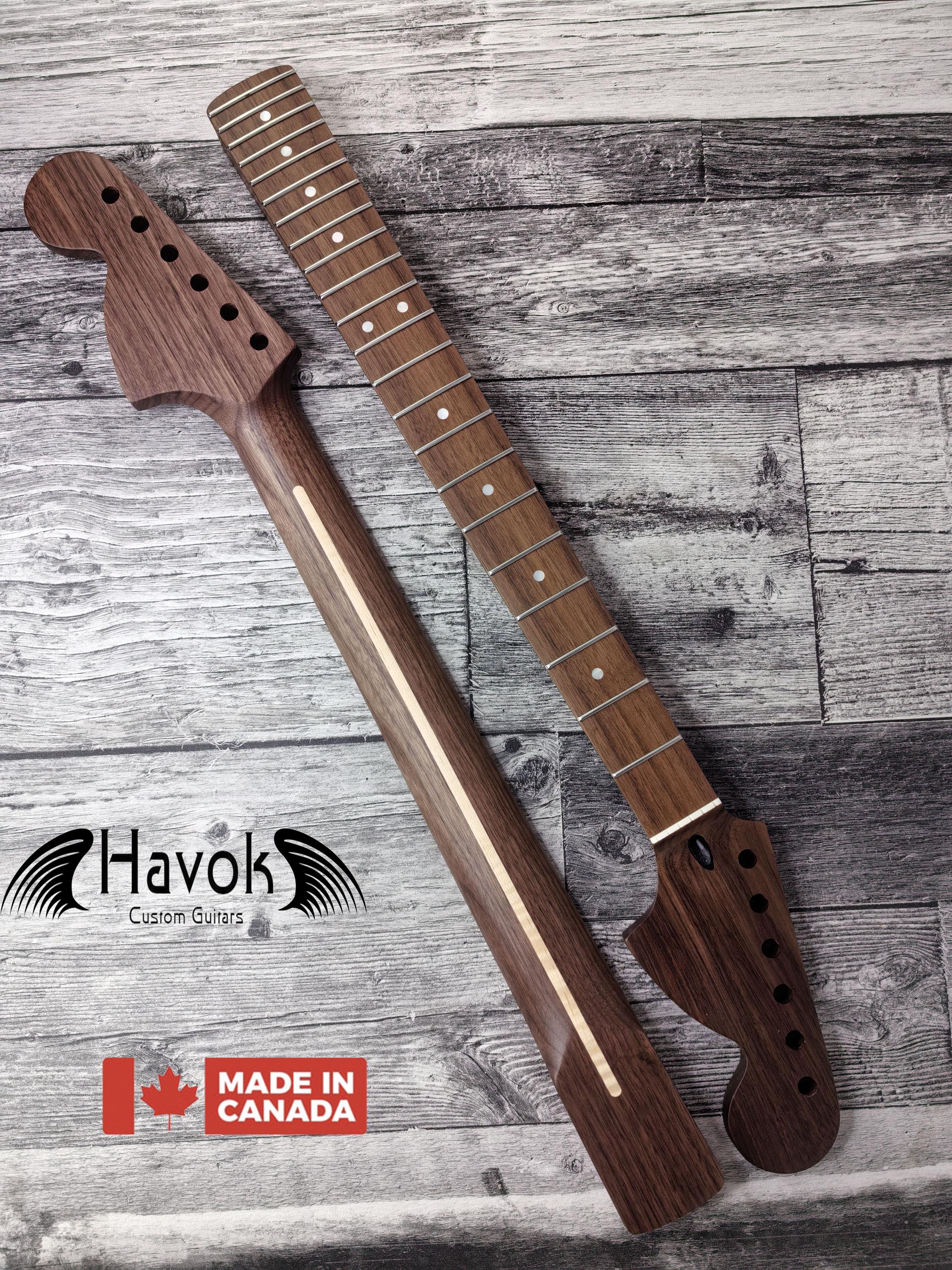 Walnut Electric Guitar Big headstock Neck 22 Frets Stainless Steel frets Top Quality Havok