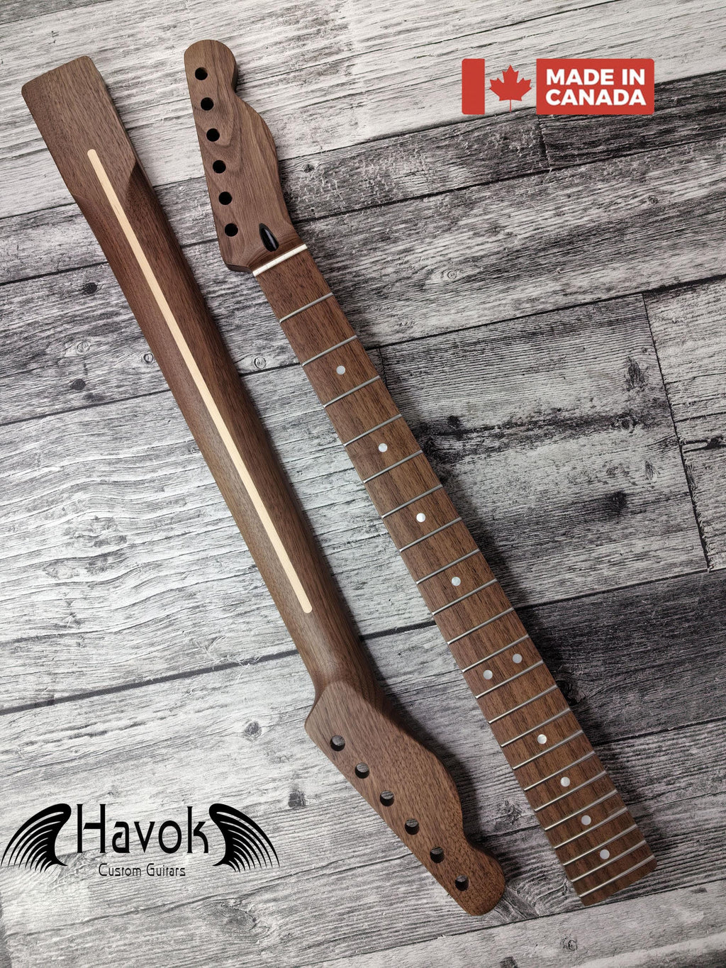 Walnut Electric Guitar tl Neck 22 Frets Stainless Steel frets Top Quality Havok