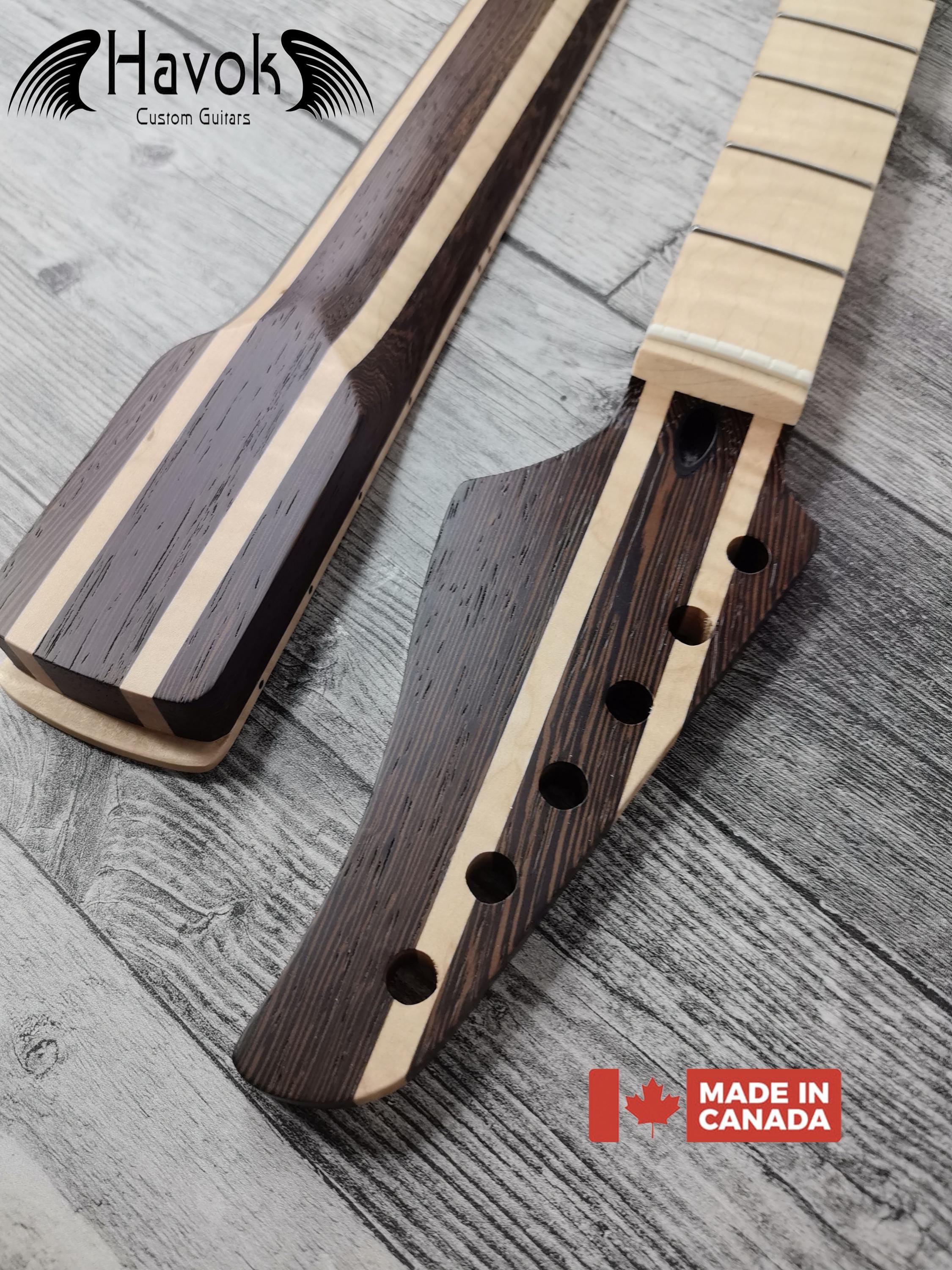 Multilayer Wenge Flame Maple Baritone 27 inch  22 Frets Stainless Steel frets Top Quality Havok