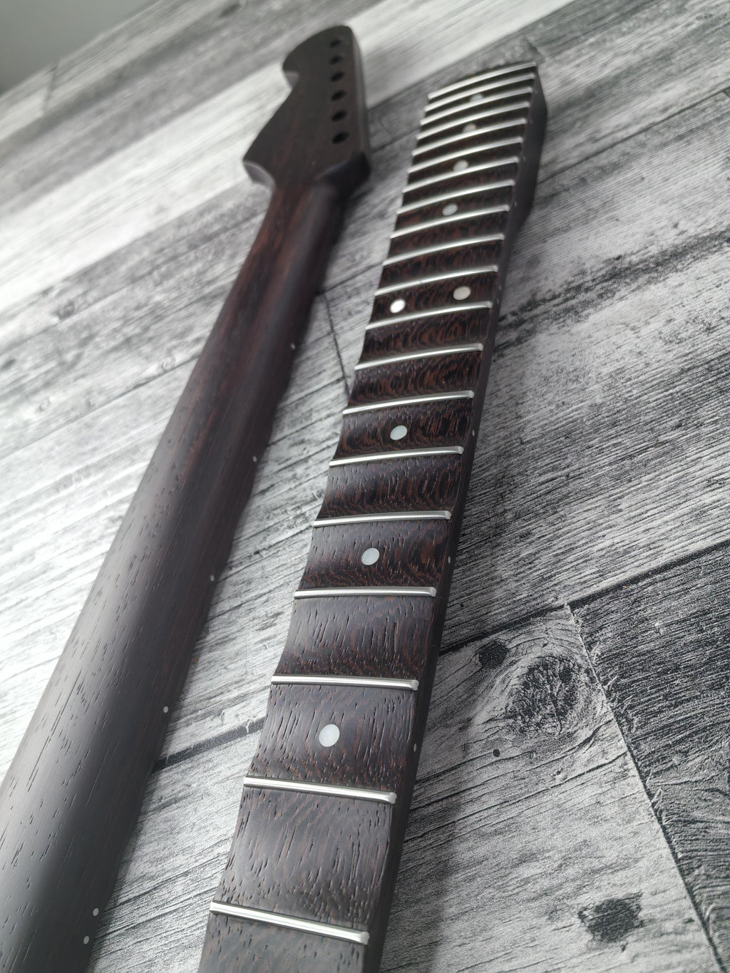 Scalloped S Type Wenge Neck, S-Style ST Guitar, Stainless Steel Jescar, 22 Stainless Steel Frets, Electric Guitar Neck
