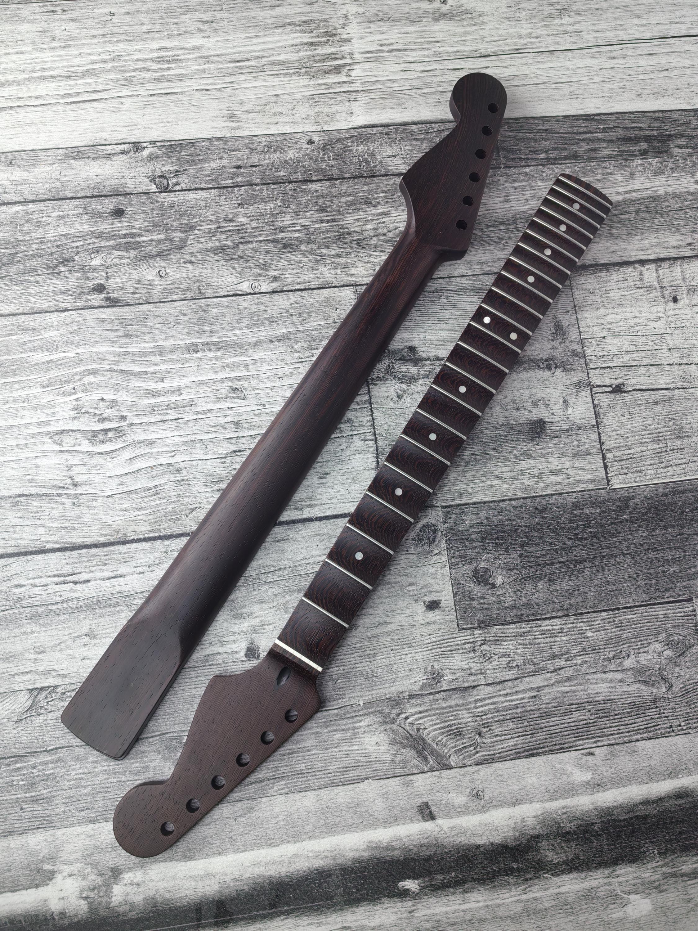 Scalloped S Type Wenge Neck, S-Style ST Guitar, Stainless Steel Jescar, 22 Stainless Steel Frets, Electric Guitar Neck
