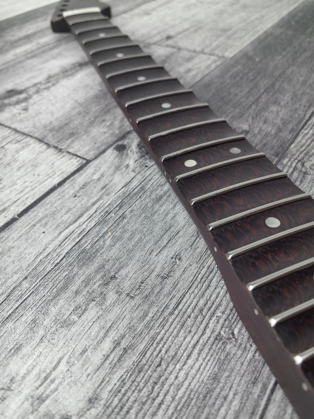 Scalloped S Type Wenge Neck, S-Style ST Guitar, Stainless Steel Jescar, 22 Stainless Steel Frets, Electric Guitar Neck
