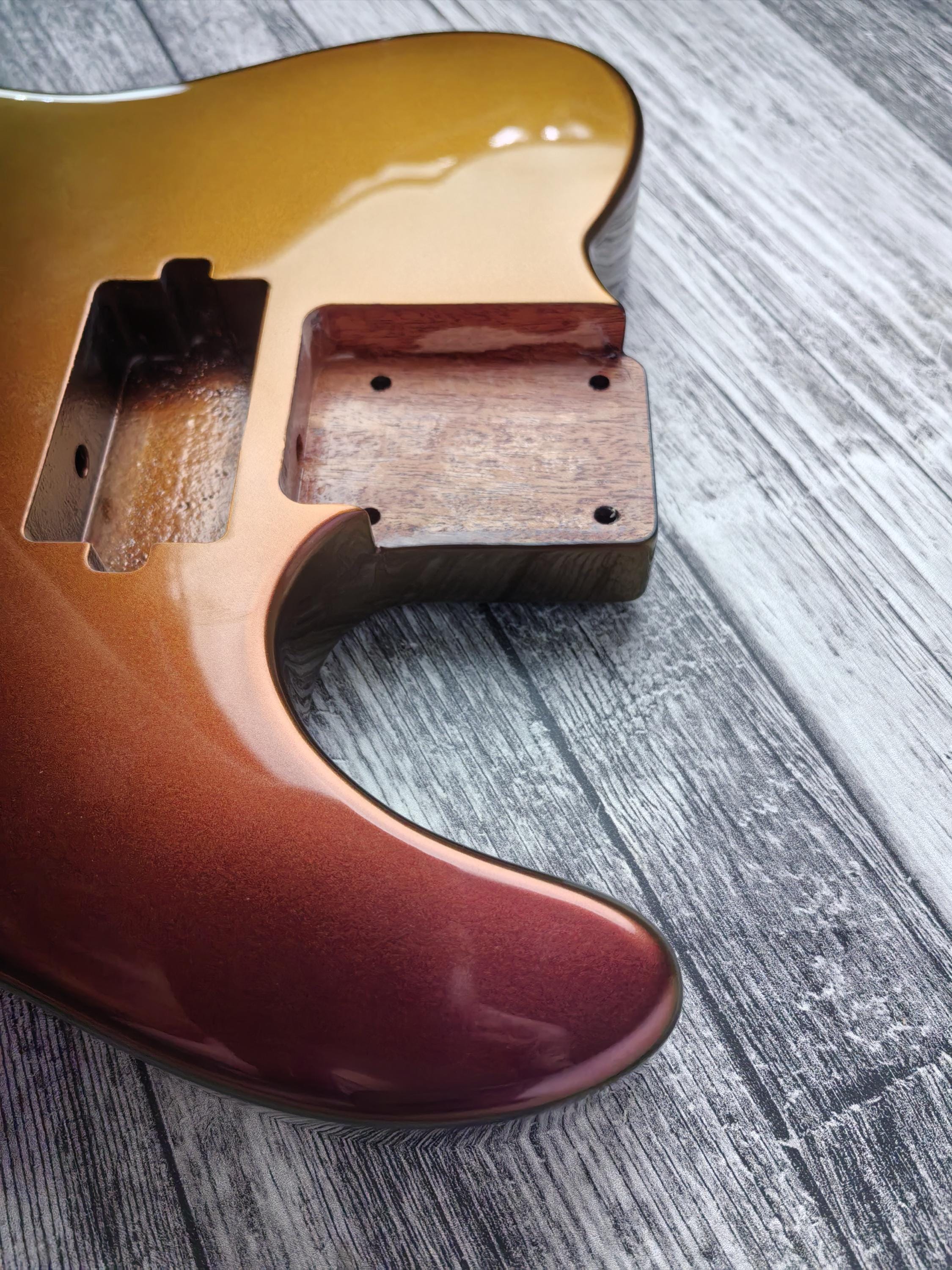 Chameleon Gold 2 Humbuckers Mahogany Body , TL Custom T-Style Body, Vintage Guitar Part Gadget Replacement, DIY Building Kit