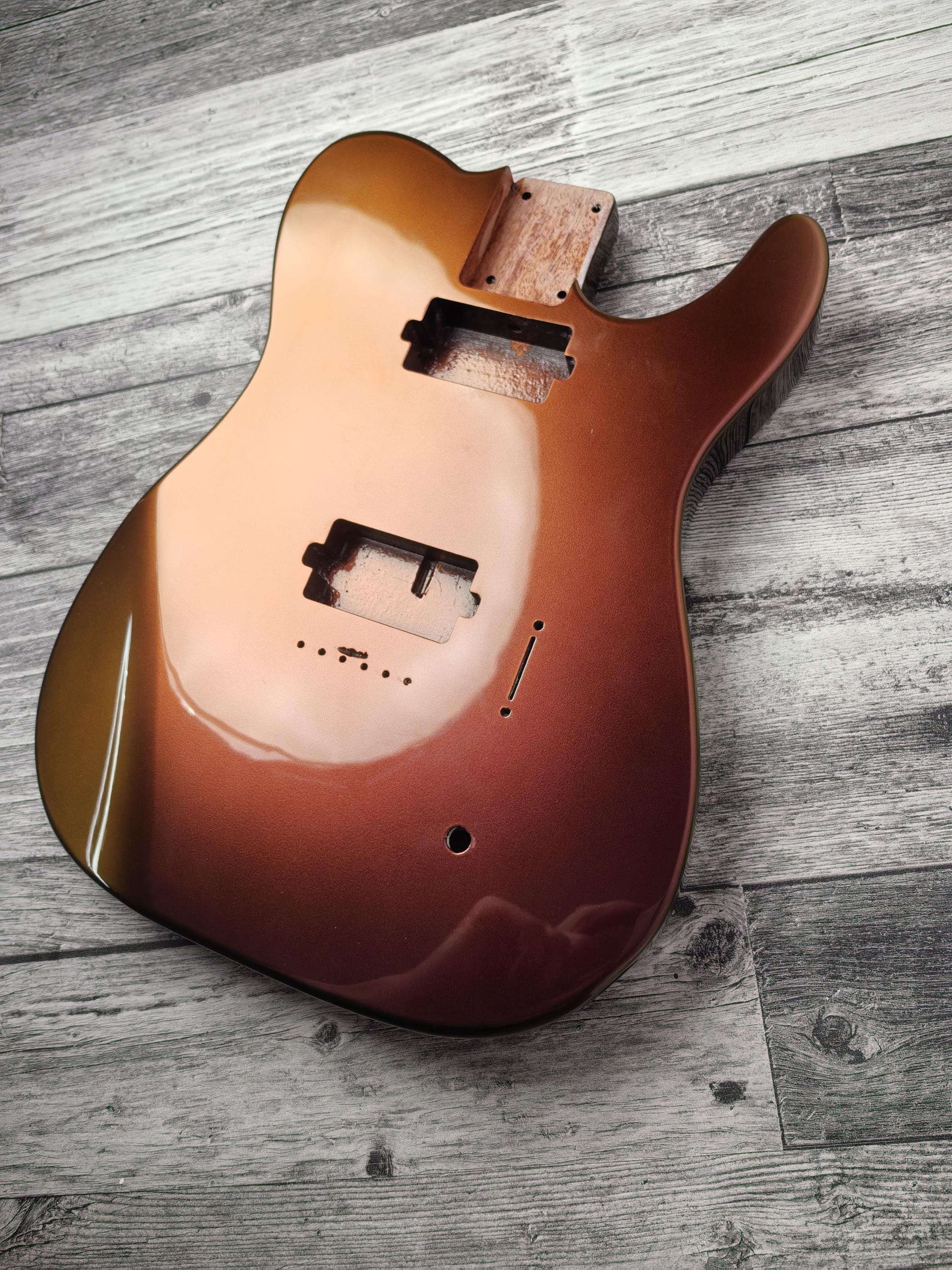 Chameleon Gold 2 Humbuckers Mahogany Body , TL Custom T-Style Body, Vintage Guitar Part Gadget Replacement, DIY Building Kit