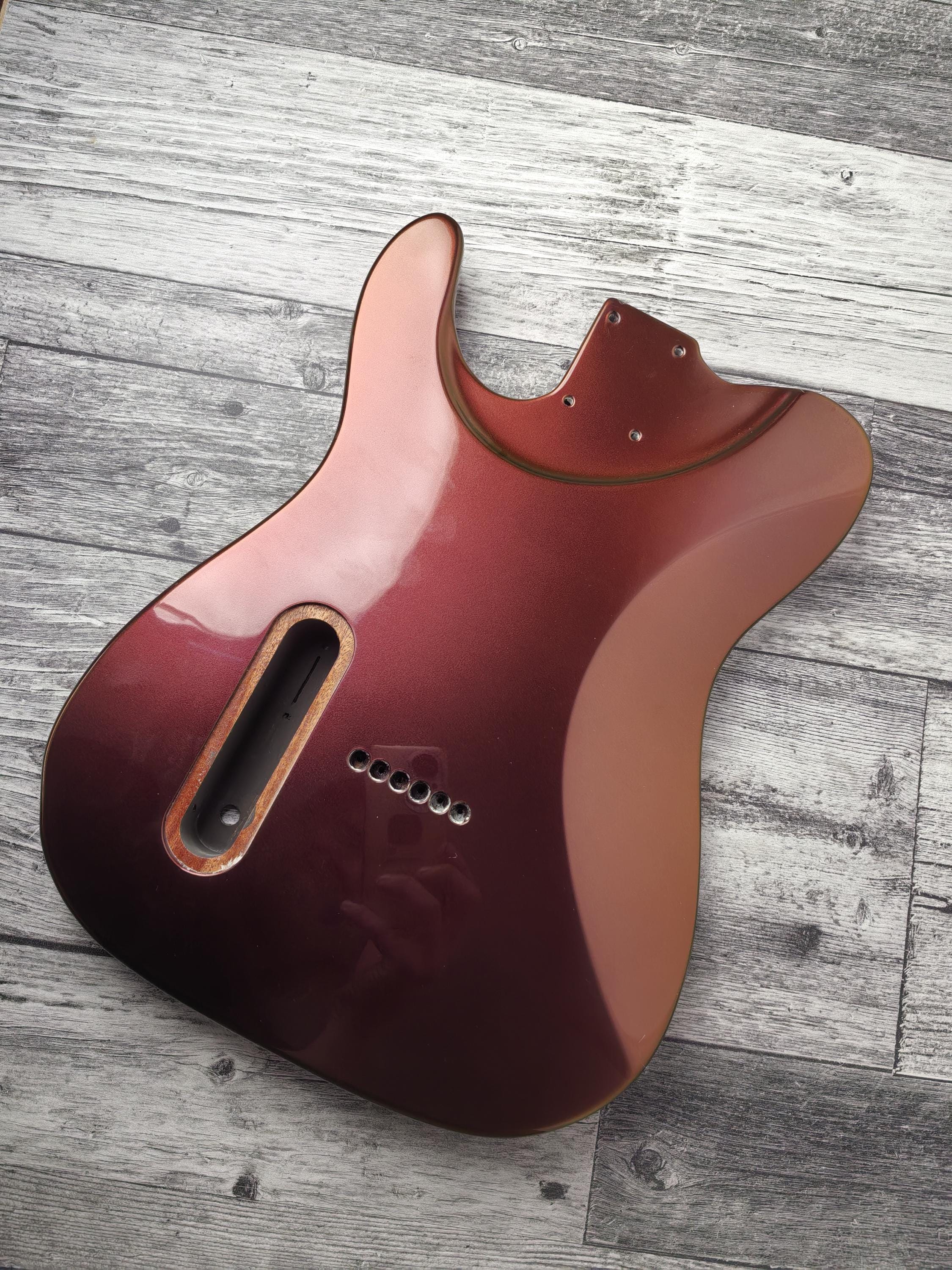 Chameleon Gold 2 Humbuckers Mahogany Body , TL Custom T-Style Body, Vintage Guitar Part Gadget Replacement, DIY Building Kit