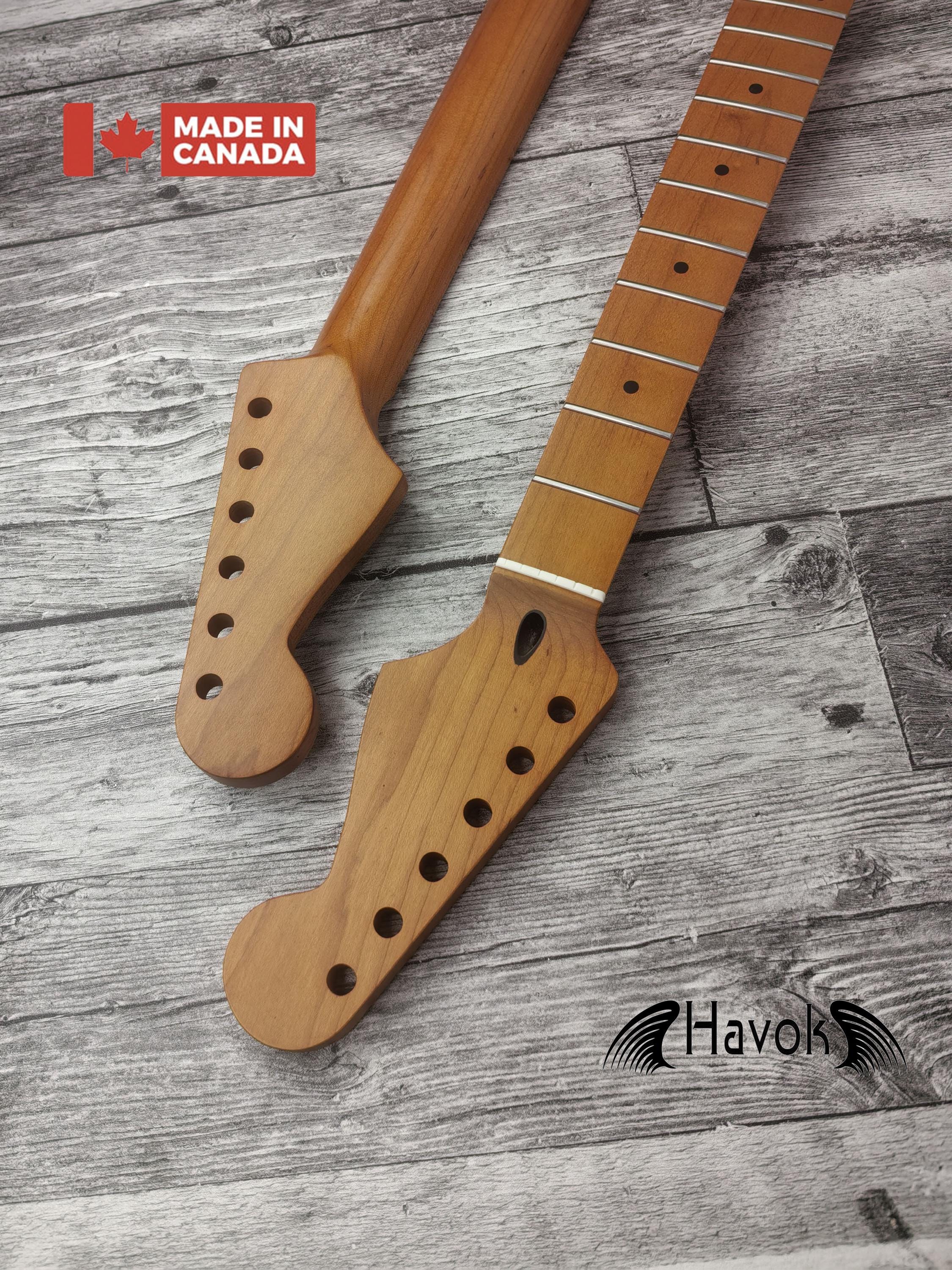 S Type Roasted Maple Neck Stainless Steel Frets, Satin Finish Medium Jumbo 22 Jescar Frets, Guitar Building, Guitar DIY Kit, Vintage Style