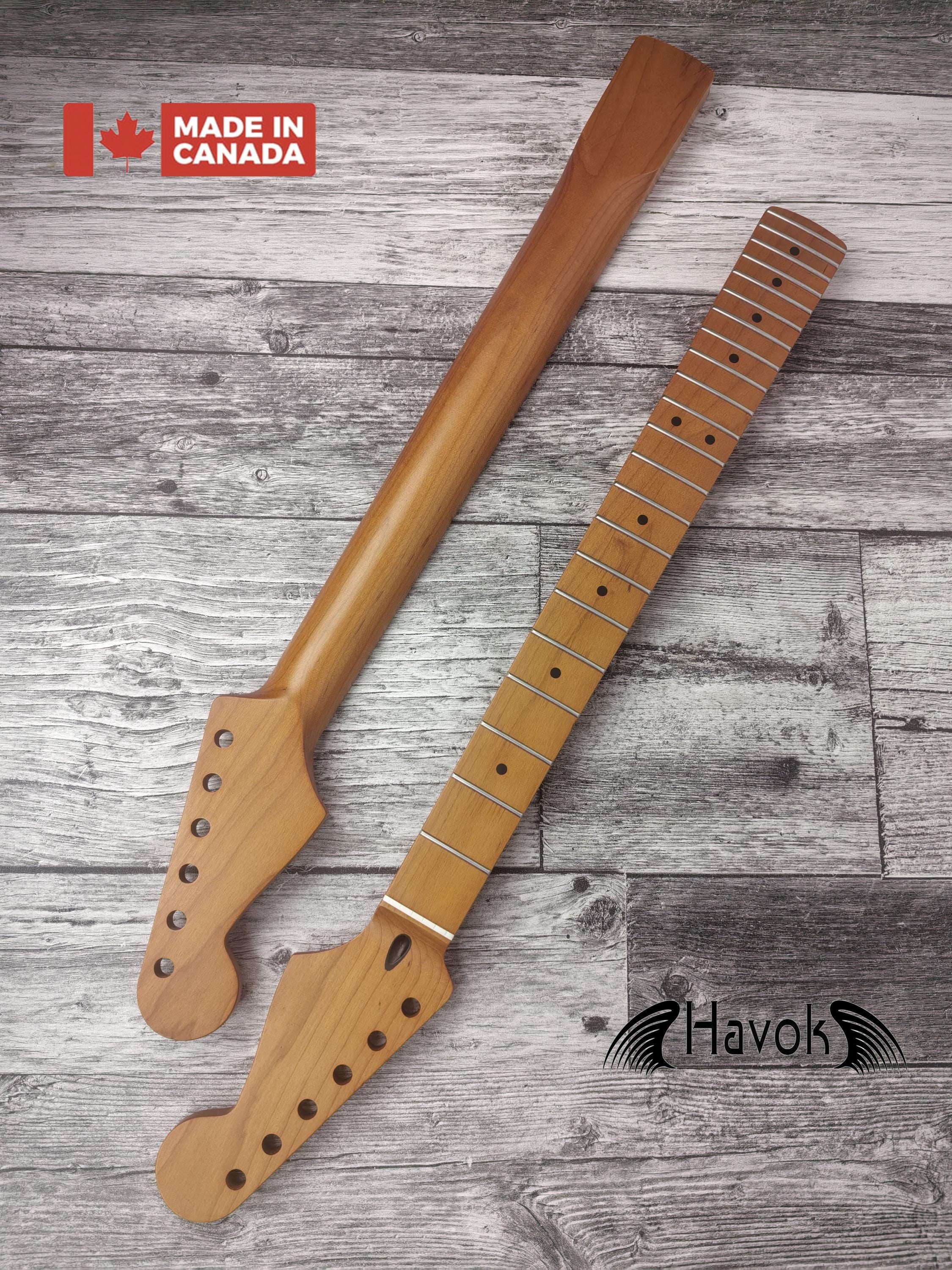 S Type Roasted Maple Neck Stainless Steel Frets, Satin Finish Medium Jumbo 22 Jescar Frets, Guitar Building, Guitar DIY Kit, Vintage Style