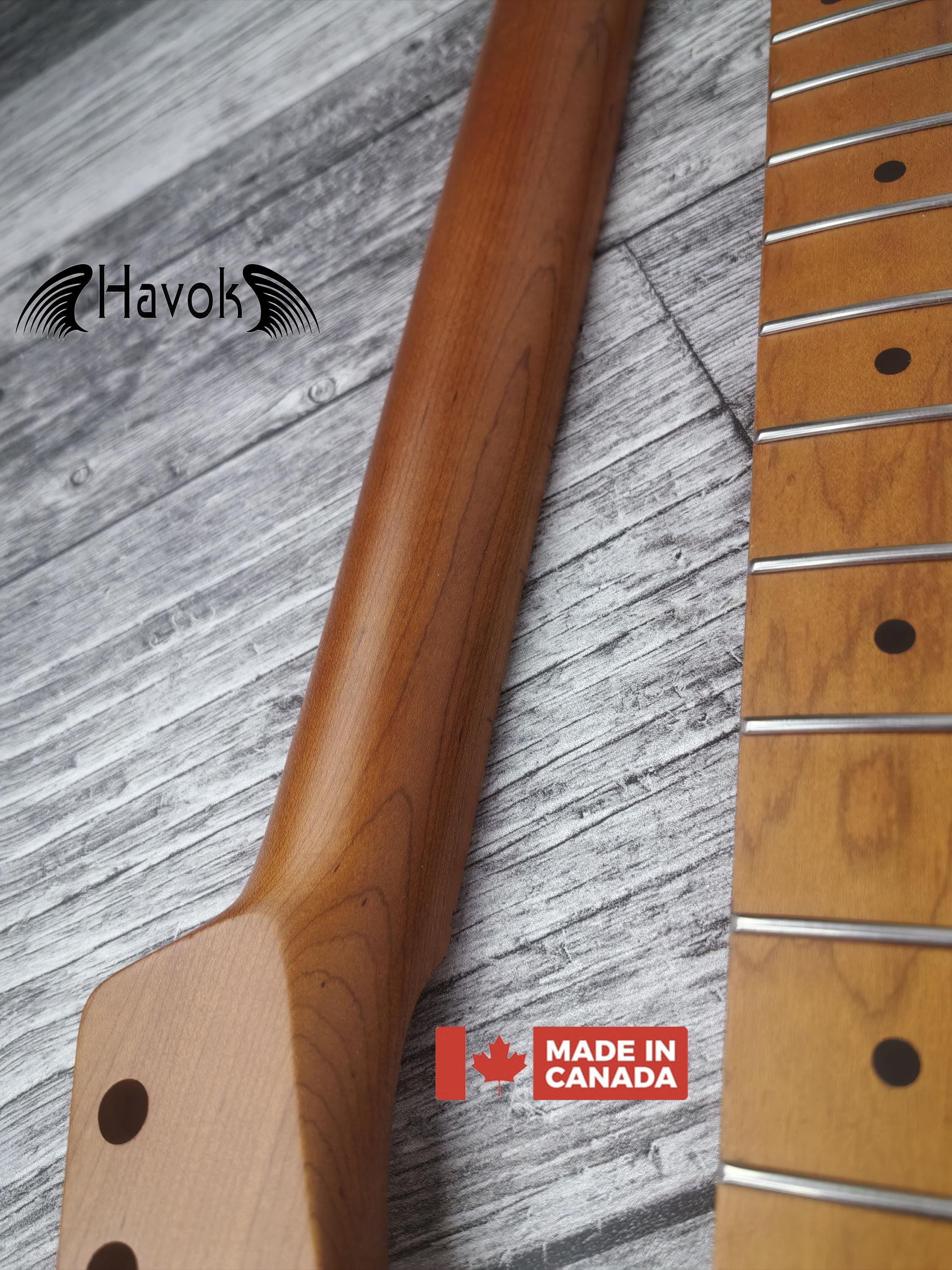 T Type Roasted Maple Neck Stainless Steel Frets, Satin Finish Medium Jumbo 22 Jescar Frets, Guitar Building, Guitar DIY Kit, Vintage Style