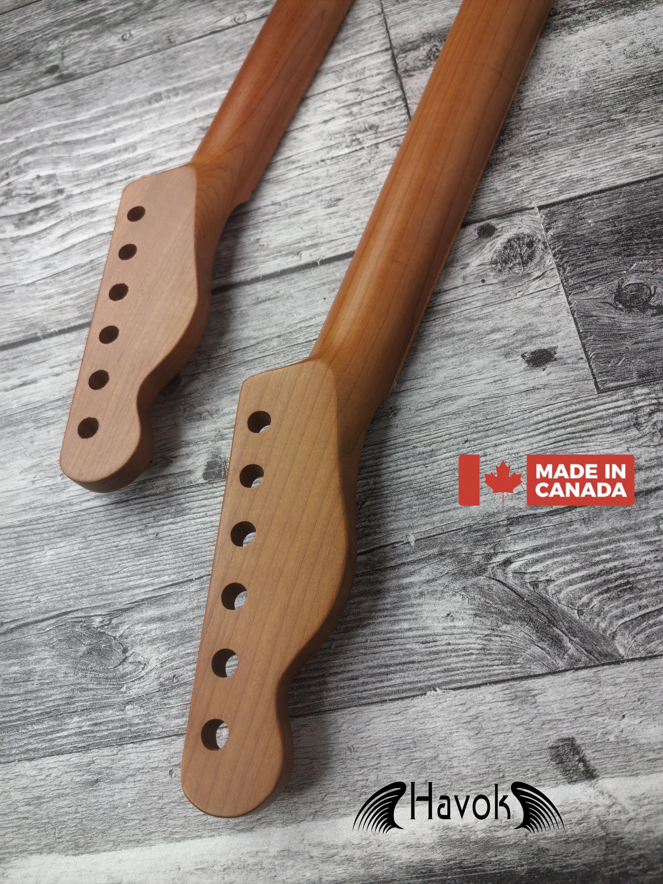 T Type Roasted Maple Neck Stainless Steel Frets, Satin Finish Medium Jumbo 22 Jescar Frets, Guitar Building, Guitar DIY Kit, Vintage Style