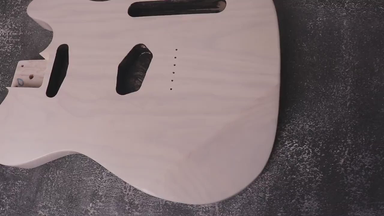 T-Style TL Body With ST Contours 3 Piece Ash White, Vintage TL Part, Guitar Replacement Gadget, Music Instrument Build Your Own